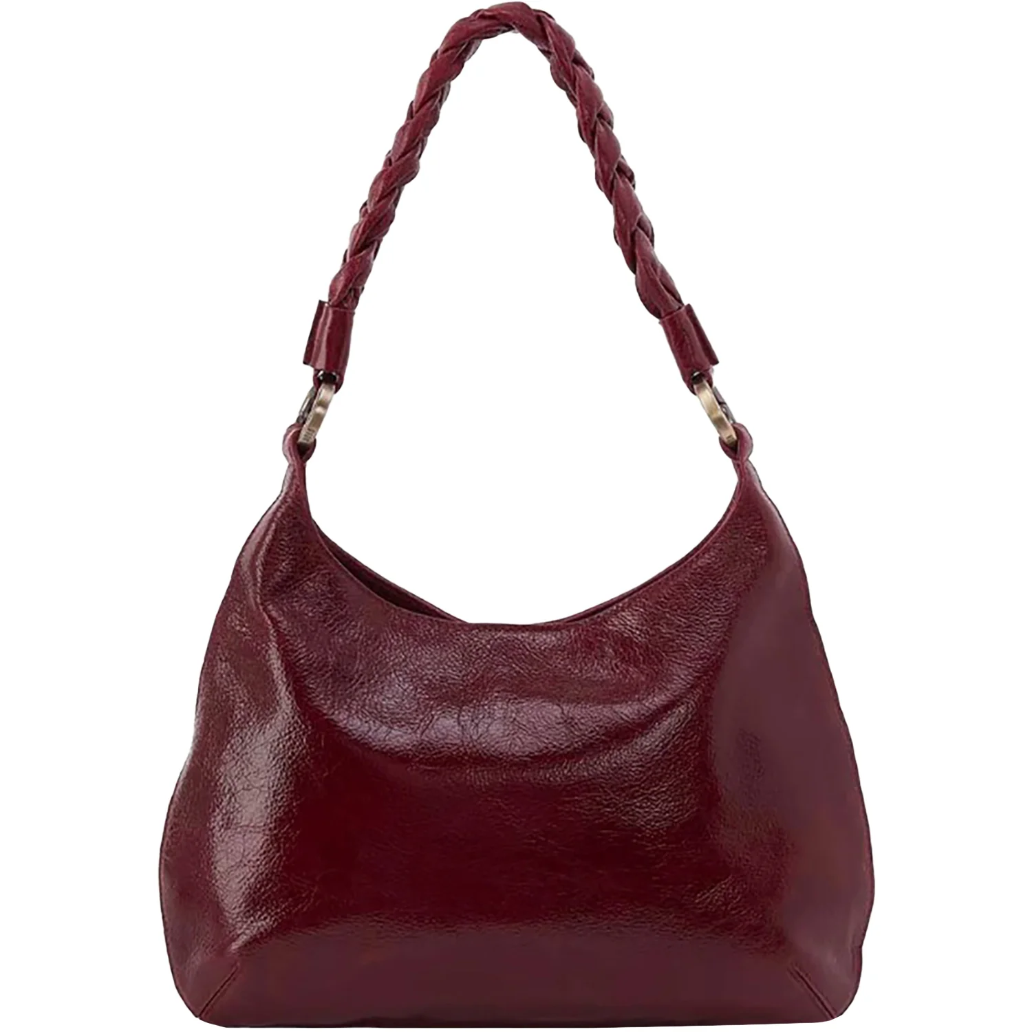 Hobo Madison Shoulder Handbag Garnet Gloss Leather
