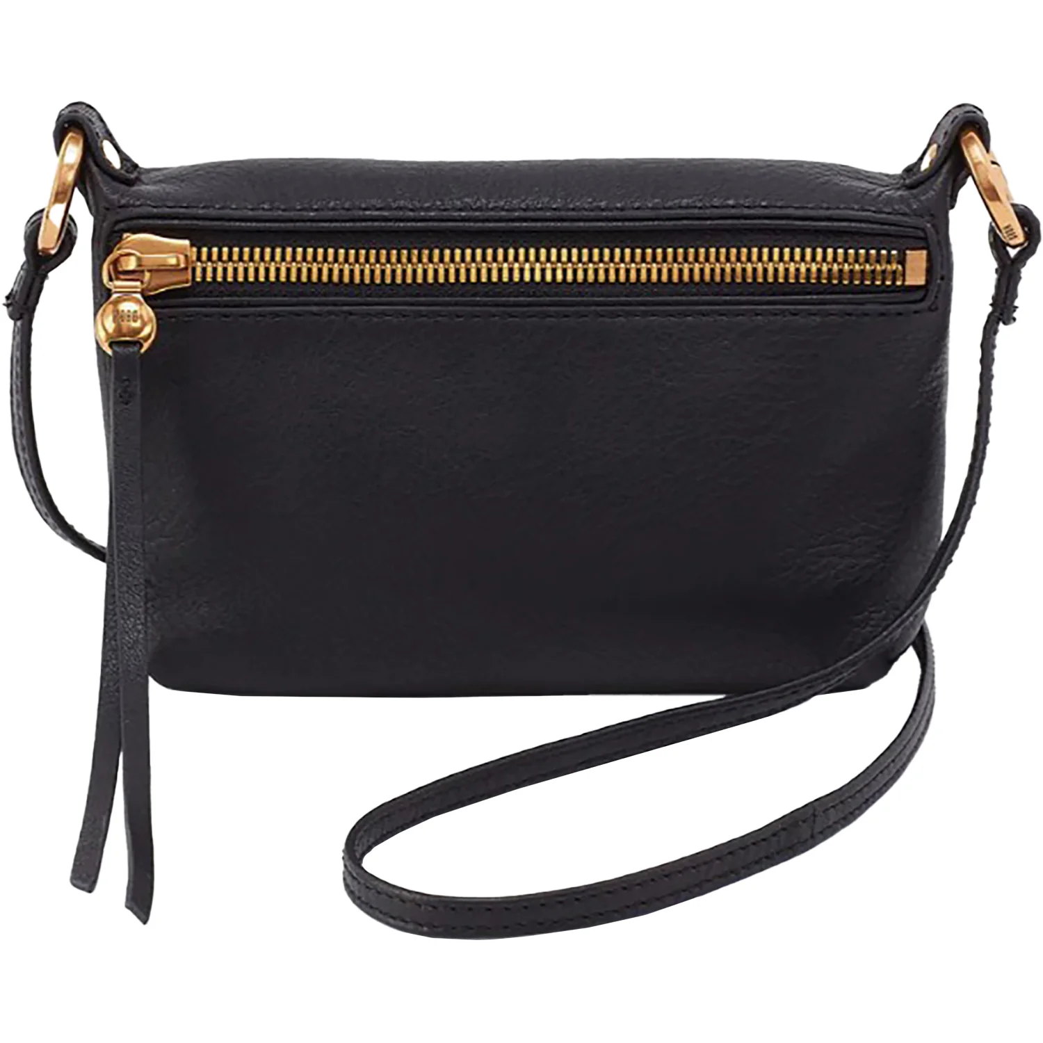 Hobo International Run About Crossbody Handbag Black Pebbled Leather