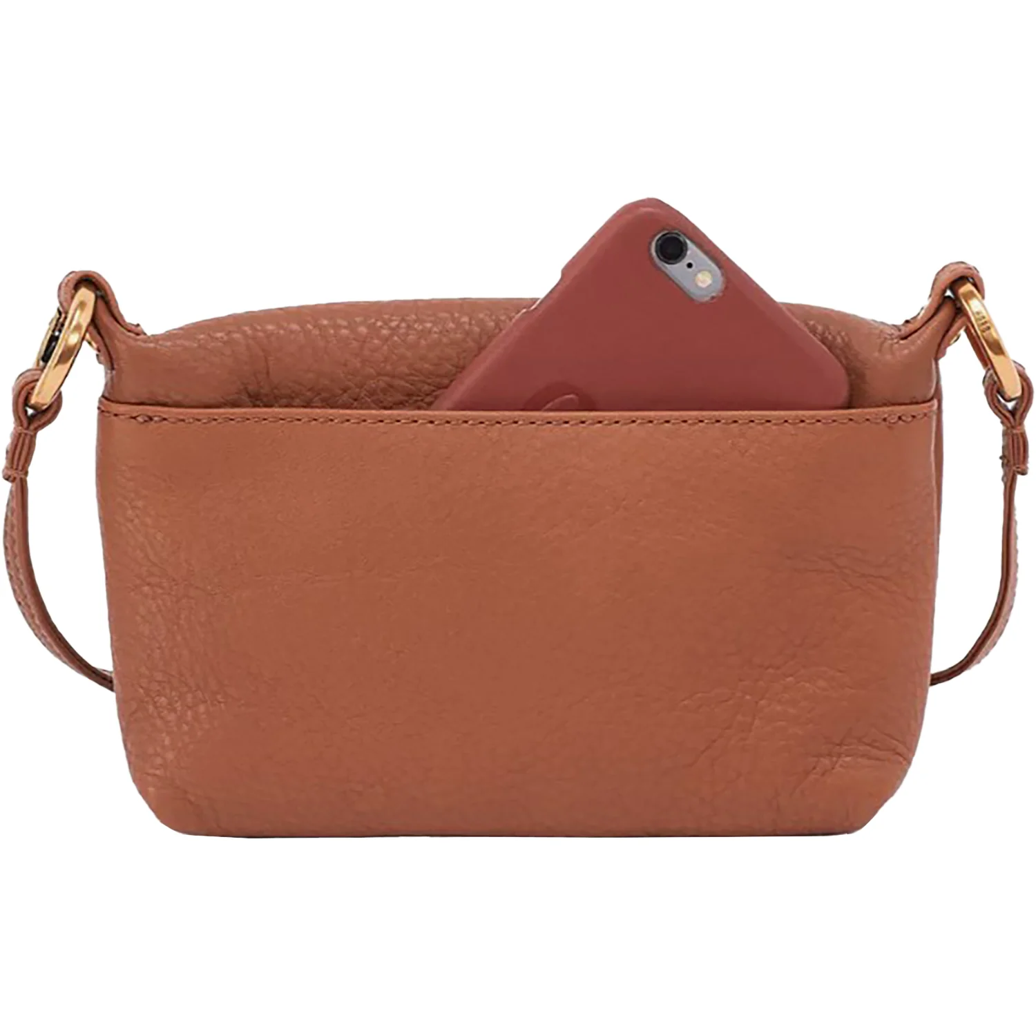 Hobo International Run About Crossbody Handbag Warm Honey Pebbled Leather - Image 3