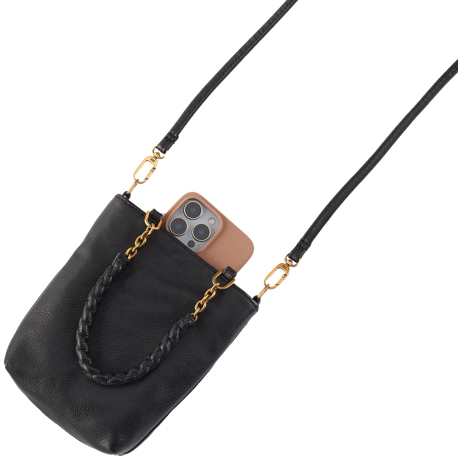 Hobo Tennessee Mini Bag Handbag Black Pebbled Leather - Image 2