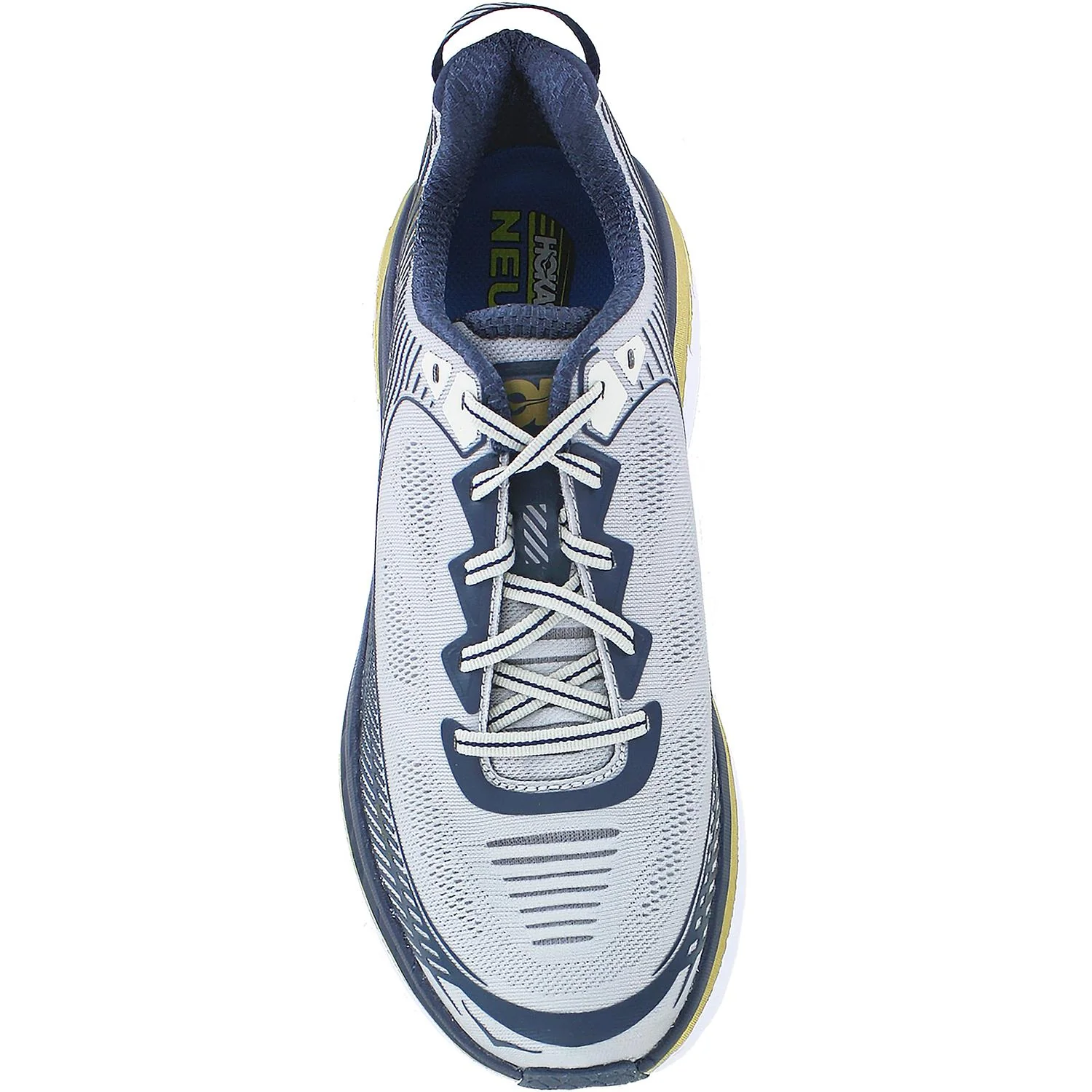 Hoka Bondi 5 (Neutral Support) Men's Running Shoes Cool Grey/Midnight Navy Mesh - Image 2