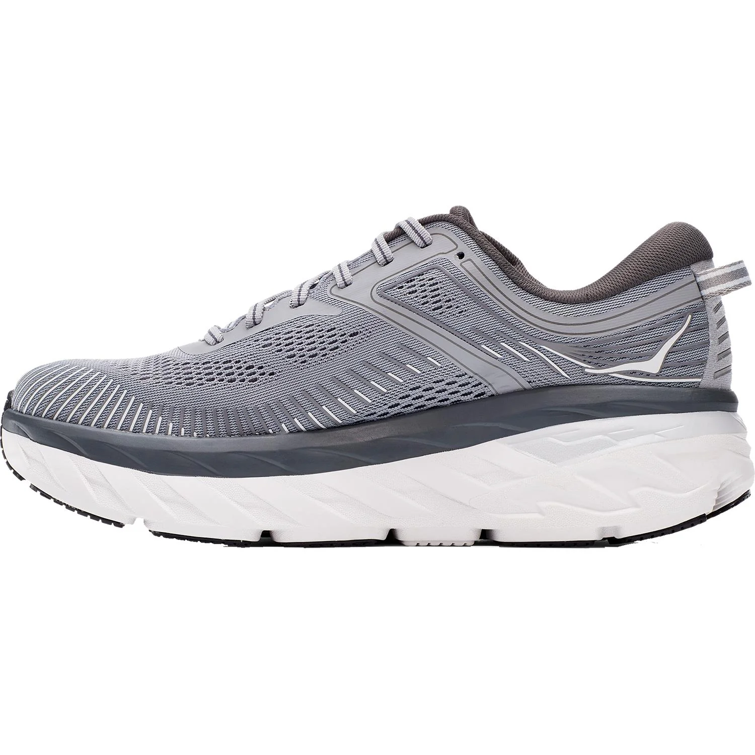 Hoka Bondi 7 Men's Running Shoes Wild Dove/Dark Shadow Mesh - Image 3