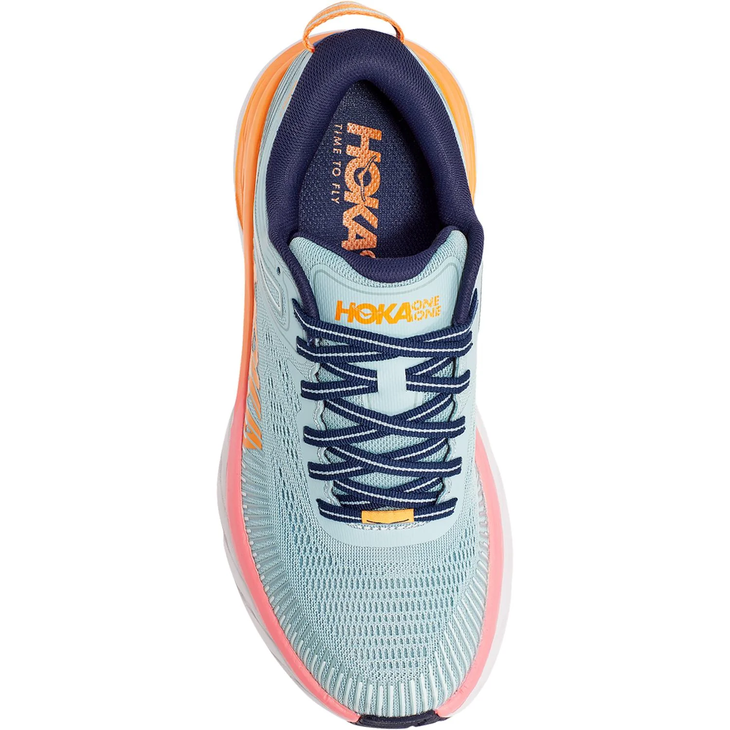 Hoka Bondi 7 Women's Running Shoes Blue Haze/Black Iris Mesh - Image 2