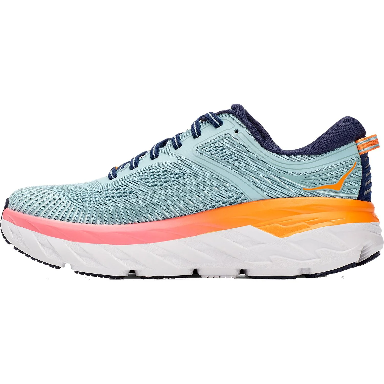 Hoka Bondi 7 Women's Running Shoes Blue Haze/Black Iris Mesh - Image 3