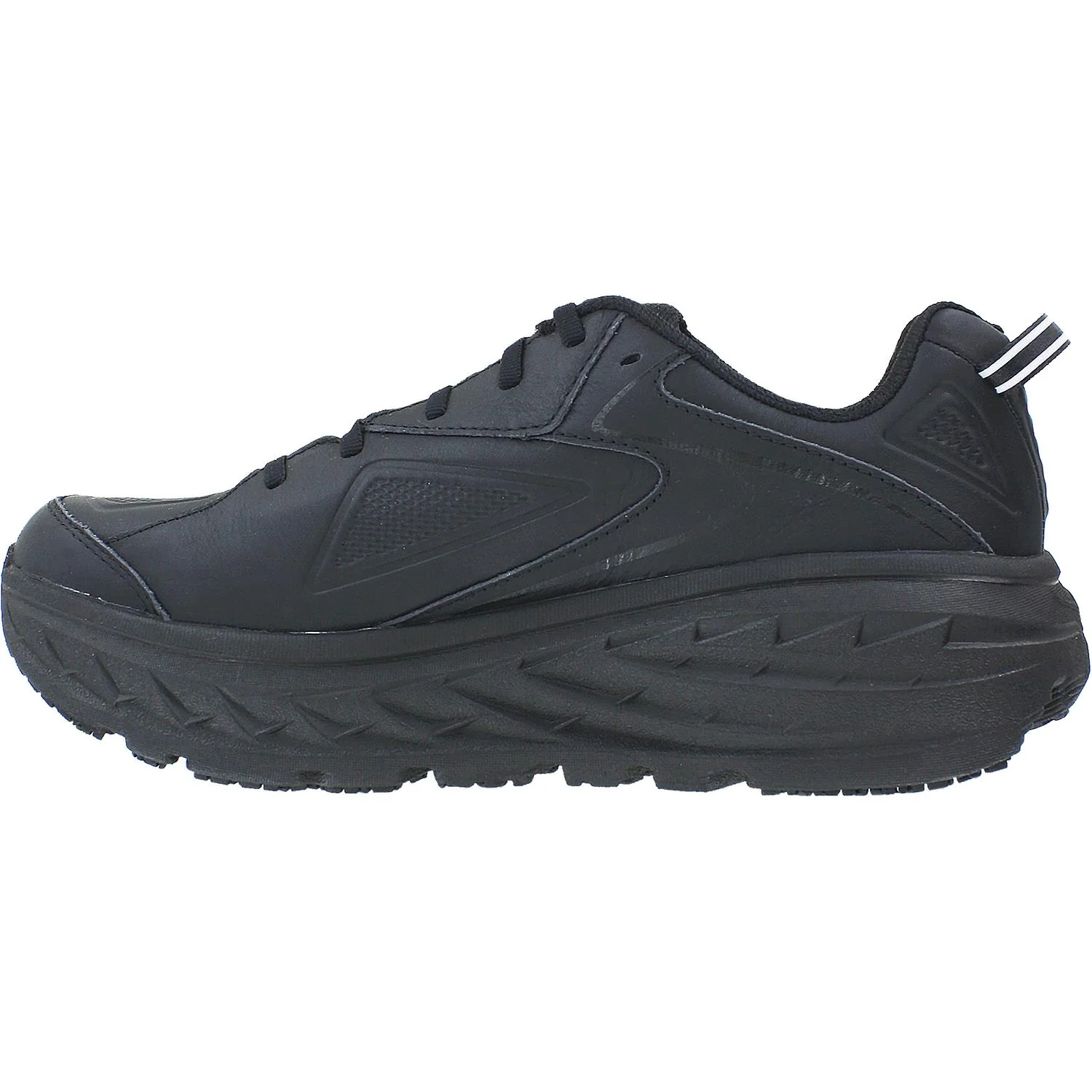 Hoka Bondi Men's Walking Shoes Black Leather - Image 3