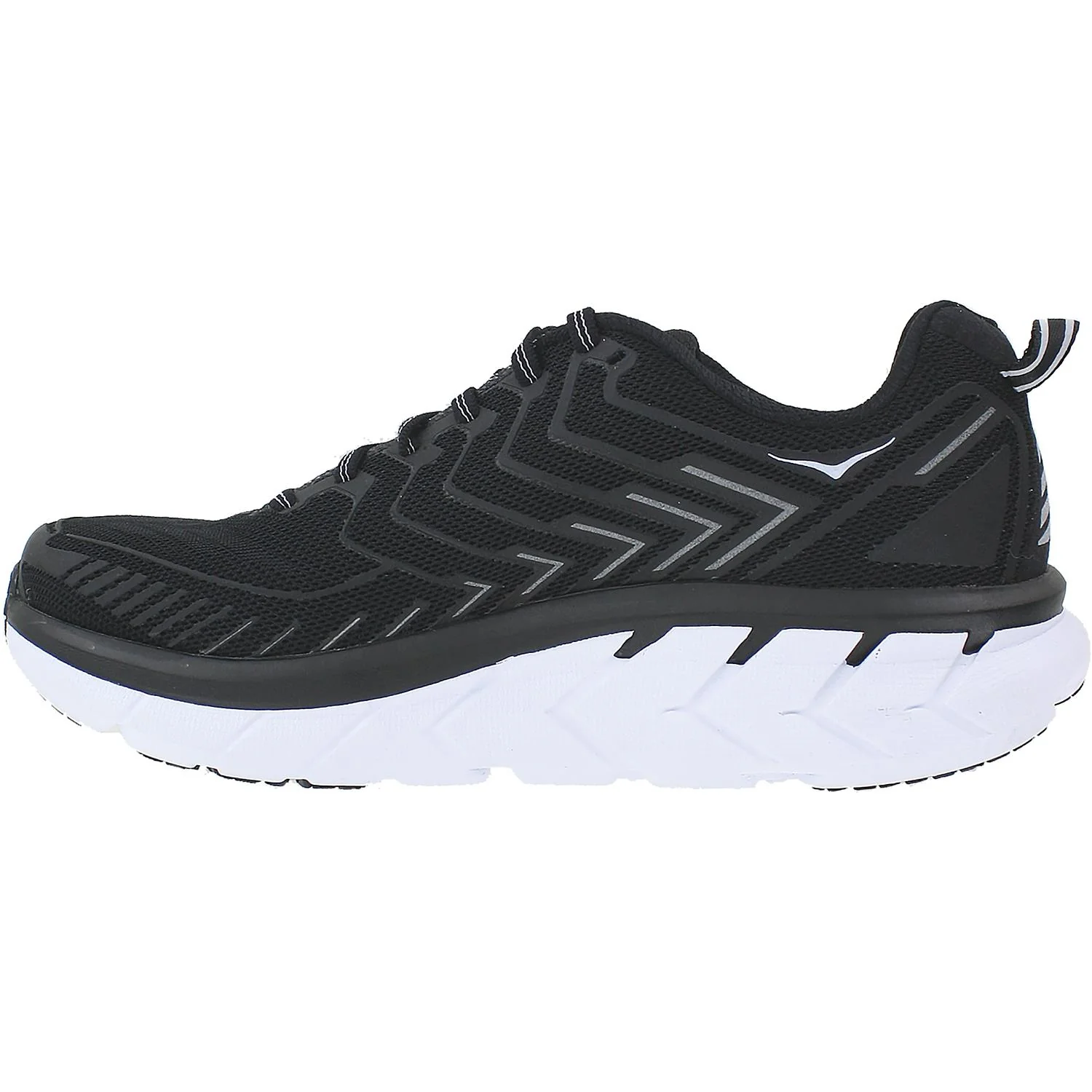Hoka Clifton 4 Women's Running Shoes Black/White Mesh - Image 3