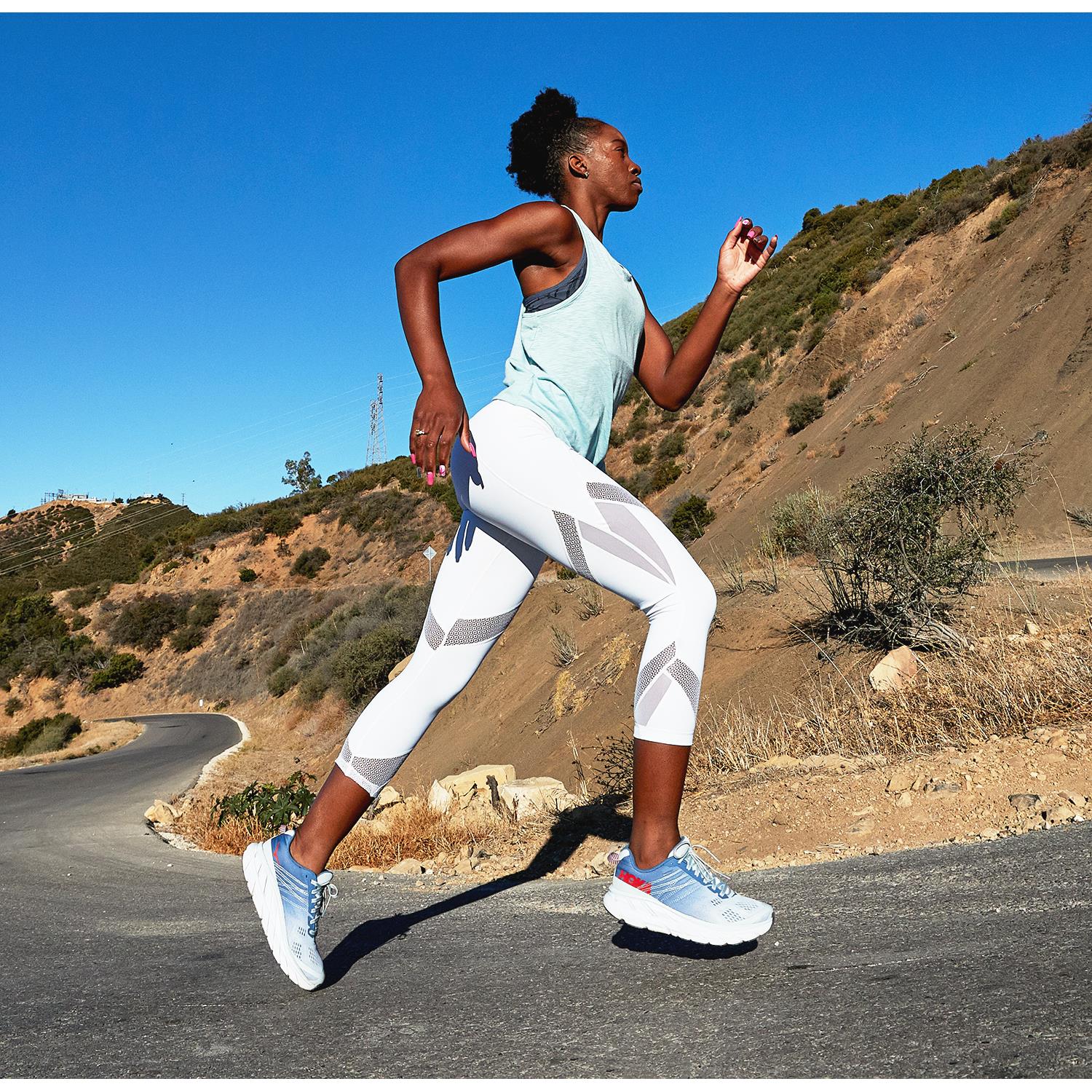 Hoka Clifton 6 Women's Running Shoes Black/White Mesh - Image 5