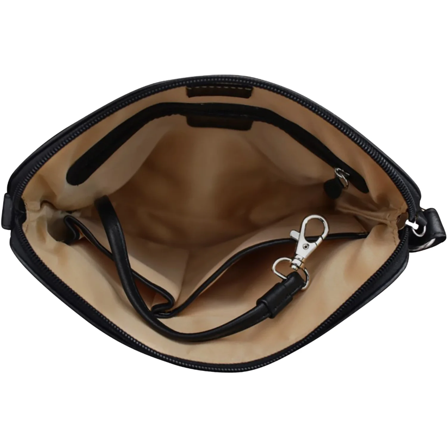 ili New York Crossbody Organizer Handbag Black Leather - Image 2