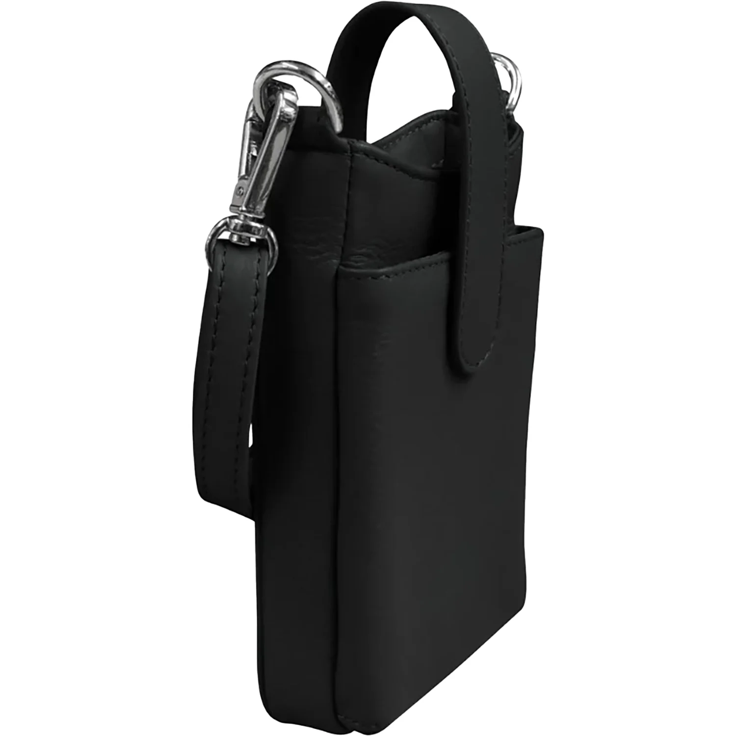 ili New York Crossbody Phone Pouch Handbag Black Leather - Image 2