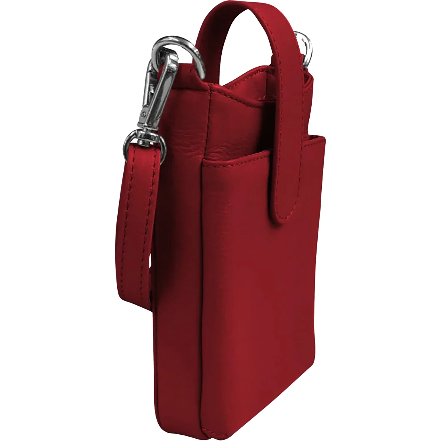 ili New York Crossbody Phone Pouch Handbag Red Leather - Image 2