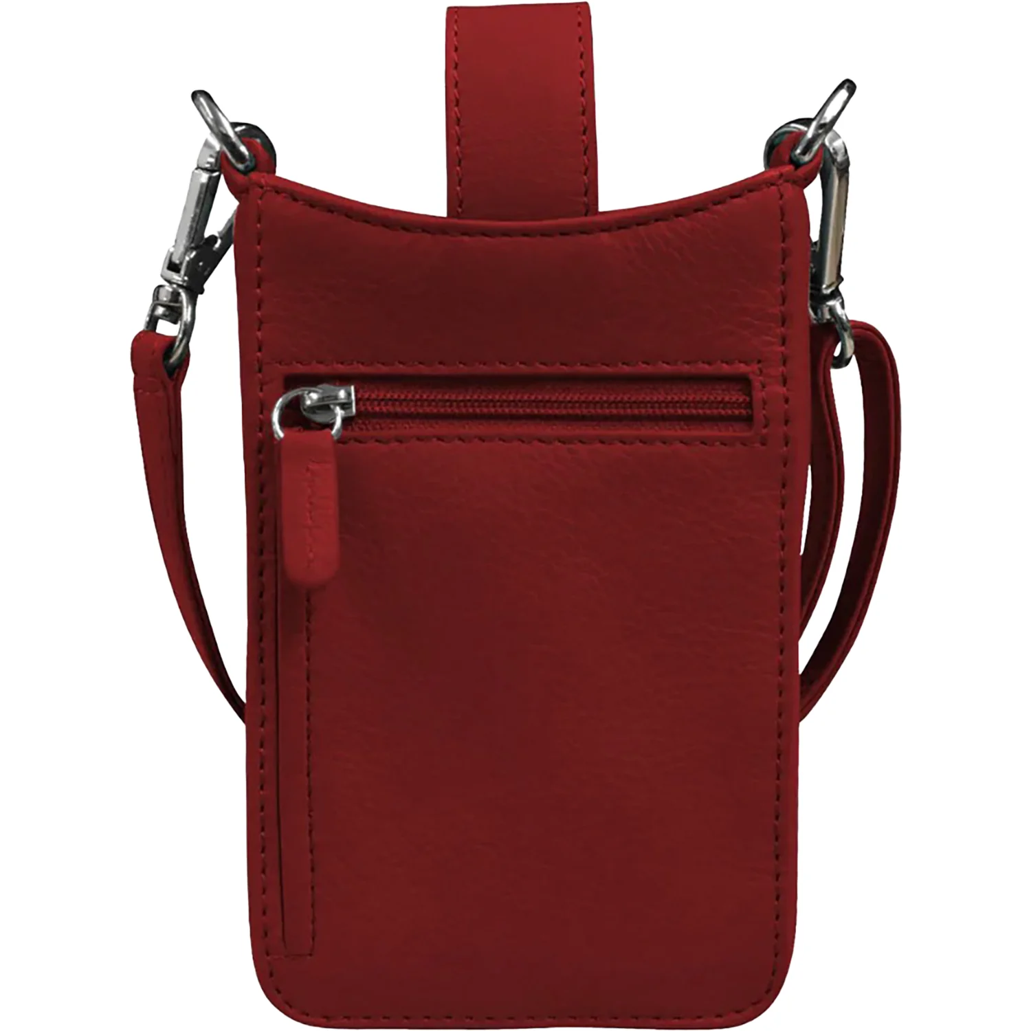 ili New York Crossbody Phone Pouch Handbag Red Leather - Image 3