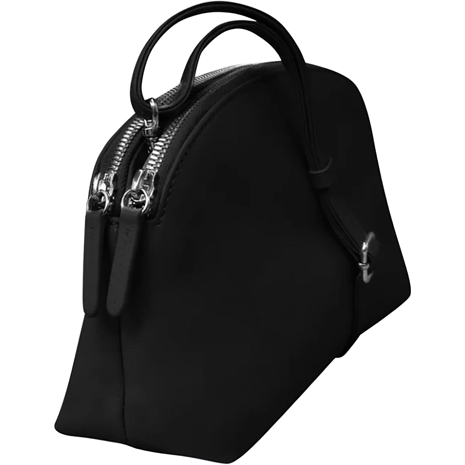 ili New York Double Zip Dome Bag Handbag Black - Image 4