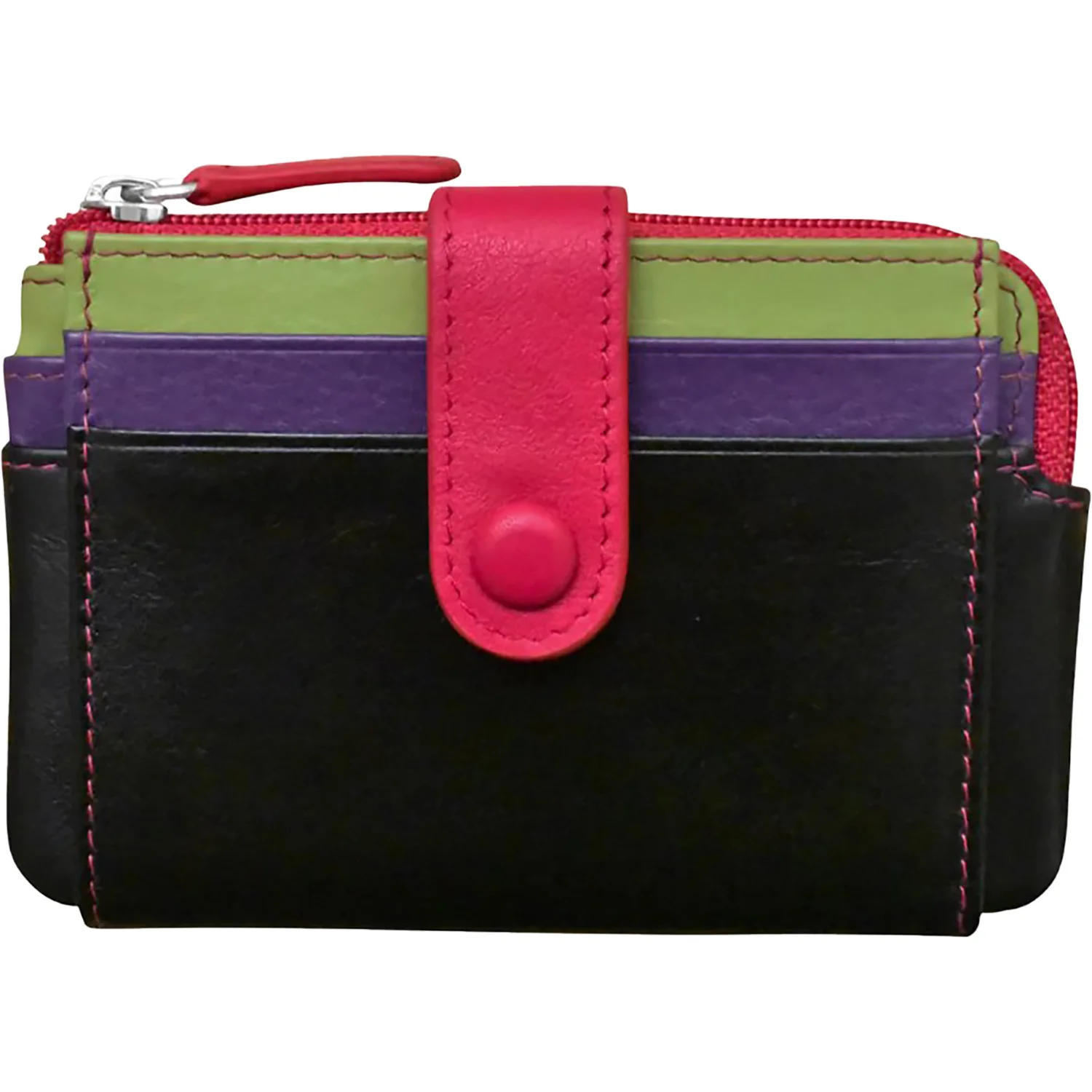 ili New York Small Card Holder Purse Handbag Black Brights
