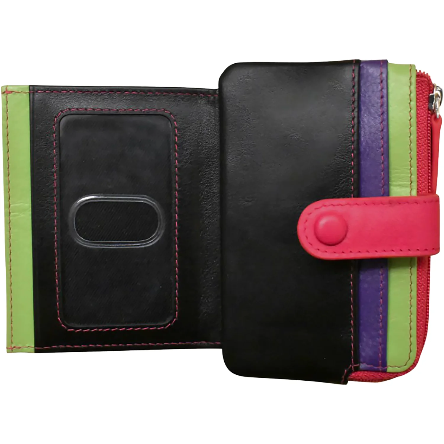 ili New York Small Card Holder Purse Handbag Black Brights - Image 2