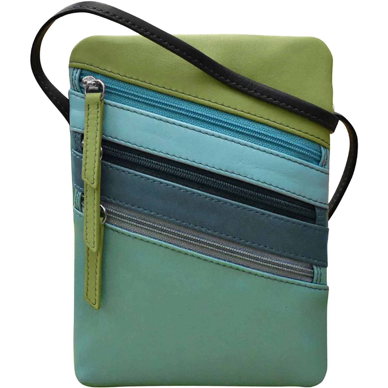 ili New York Small Triple Zip Crossbody Handbag Serenity Multi