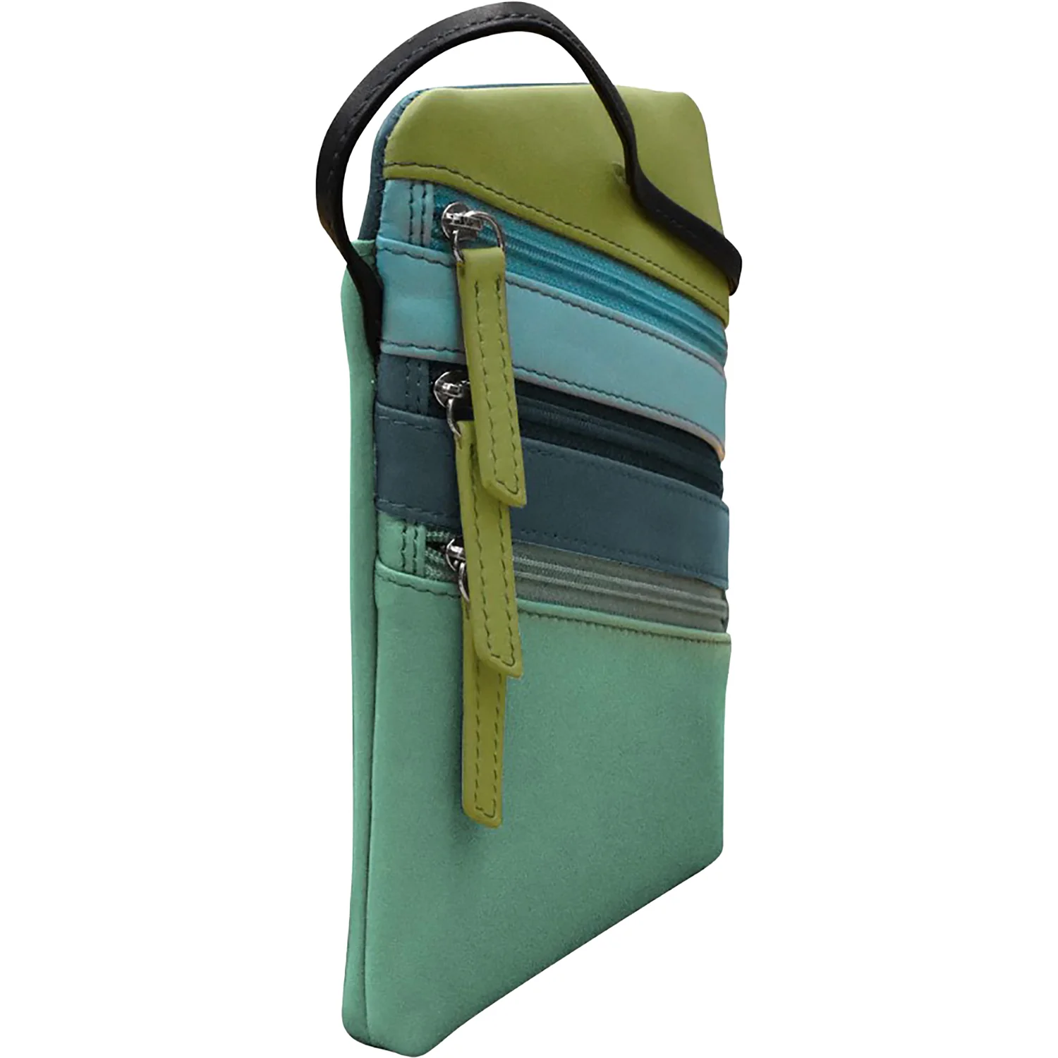 ili New York Small Triple Zip Crossbody Handbag Serenity Multi - Image 3