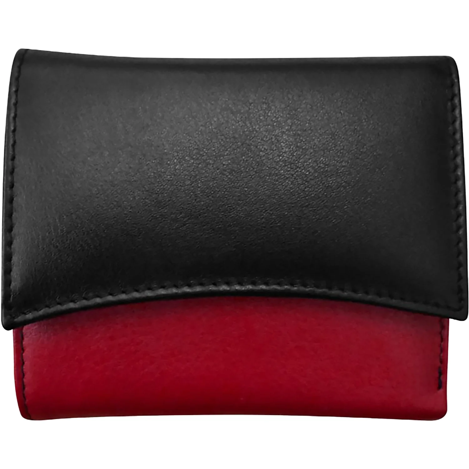 ili New York Two Tone Bifold Wallet Wallet & Handbags Black/Red Leather