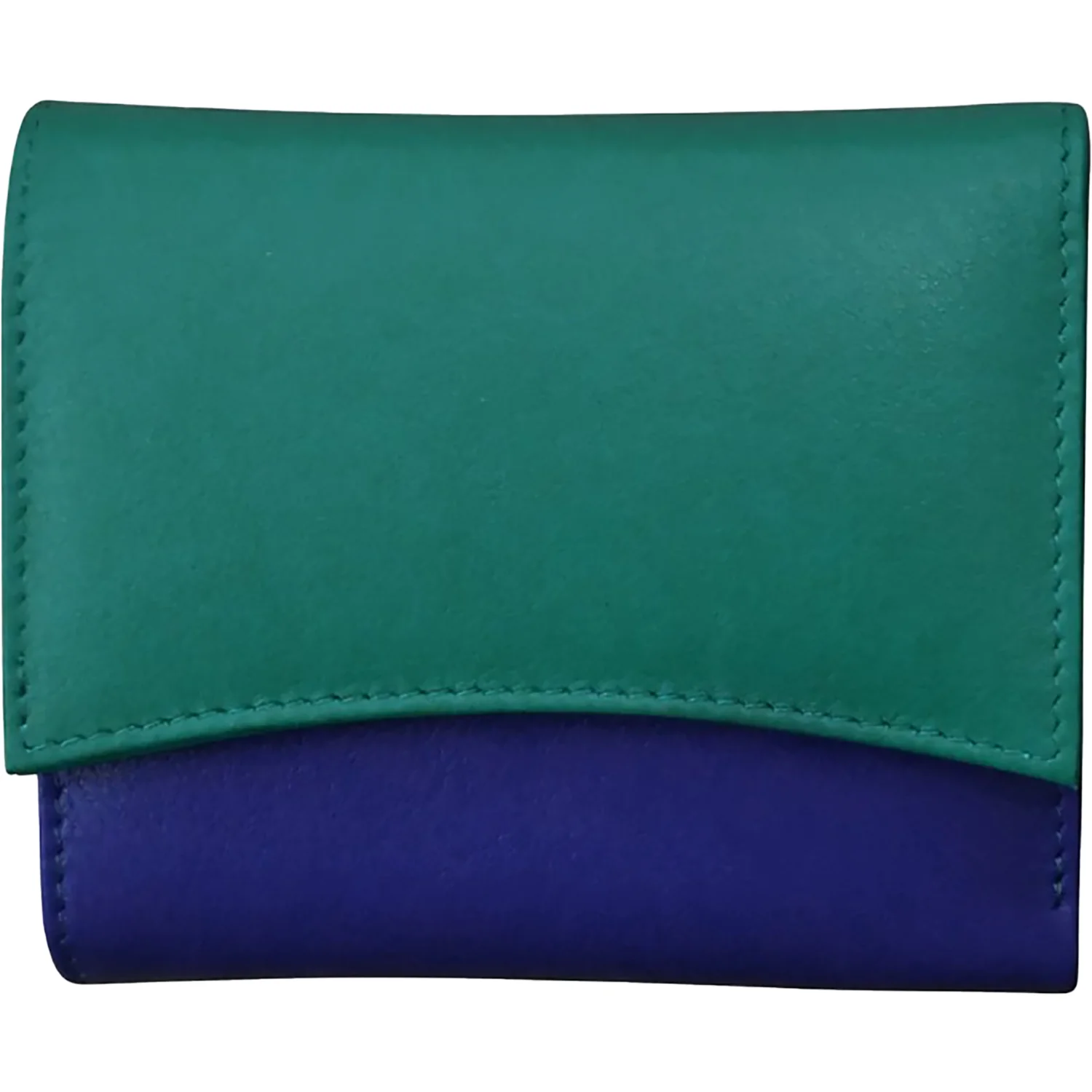 ili New York Two Tone Pocket Wallet Handbag Aqua/Cobalt
