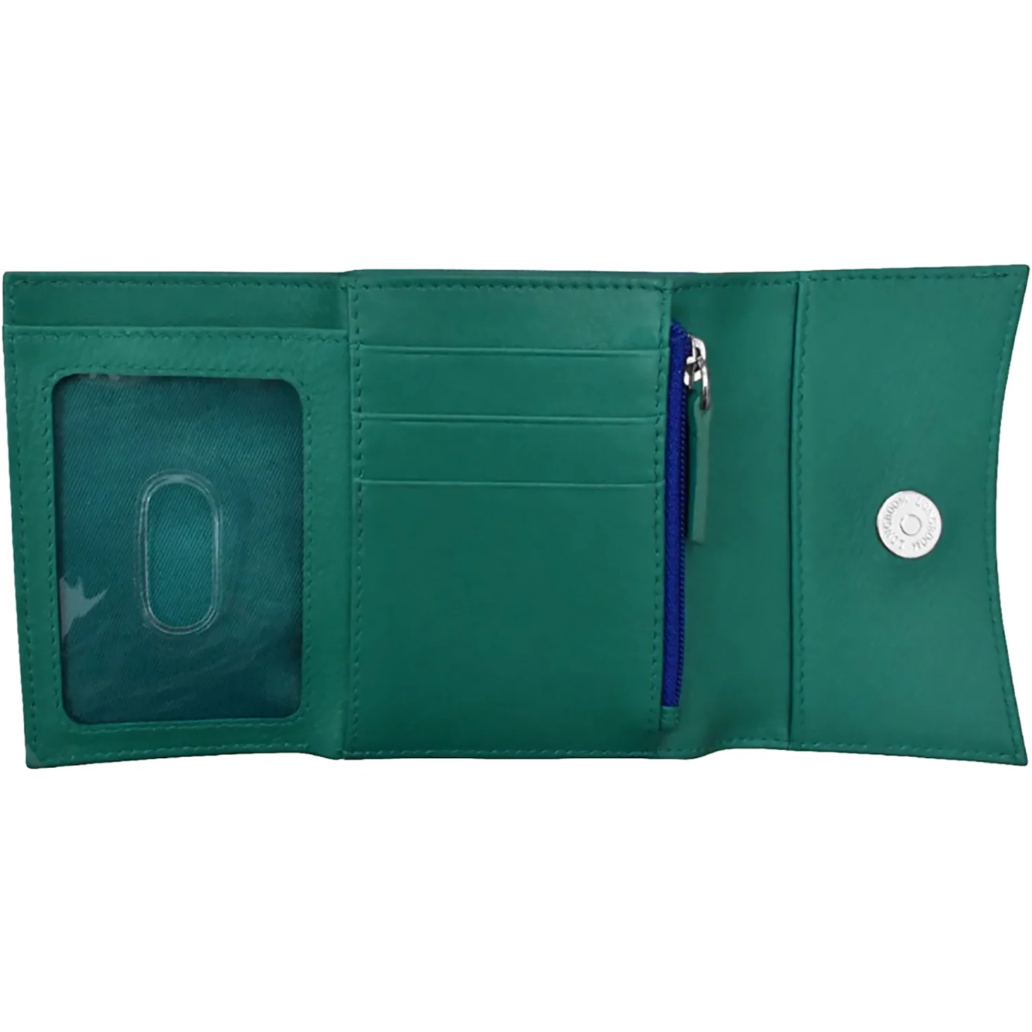 ili New York Two Tone Pocket Wallet Handbag Aqua/Cobalt - Image 2