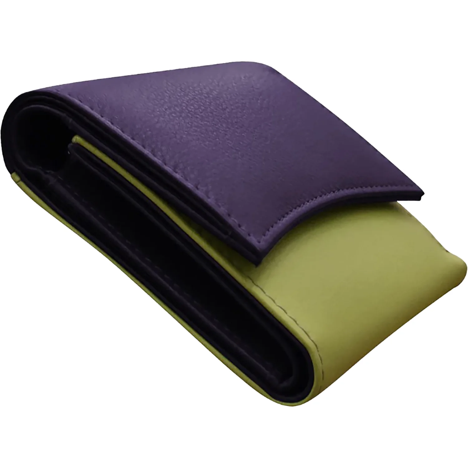 ili New York Two Tone Pocket Wallet Handbag Purple/Pear - Image 4