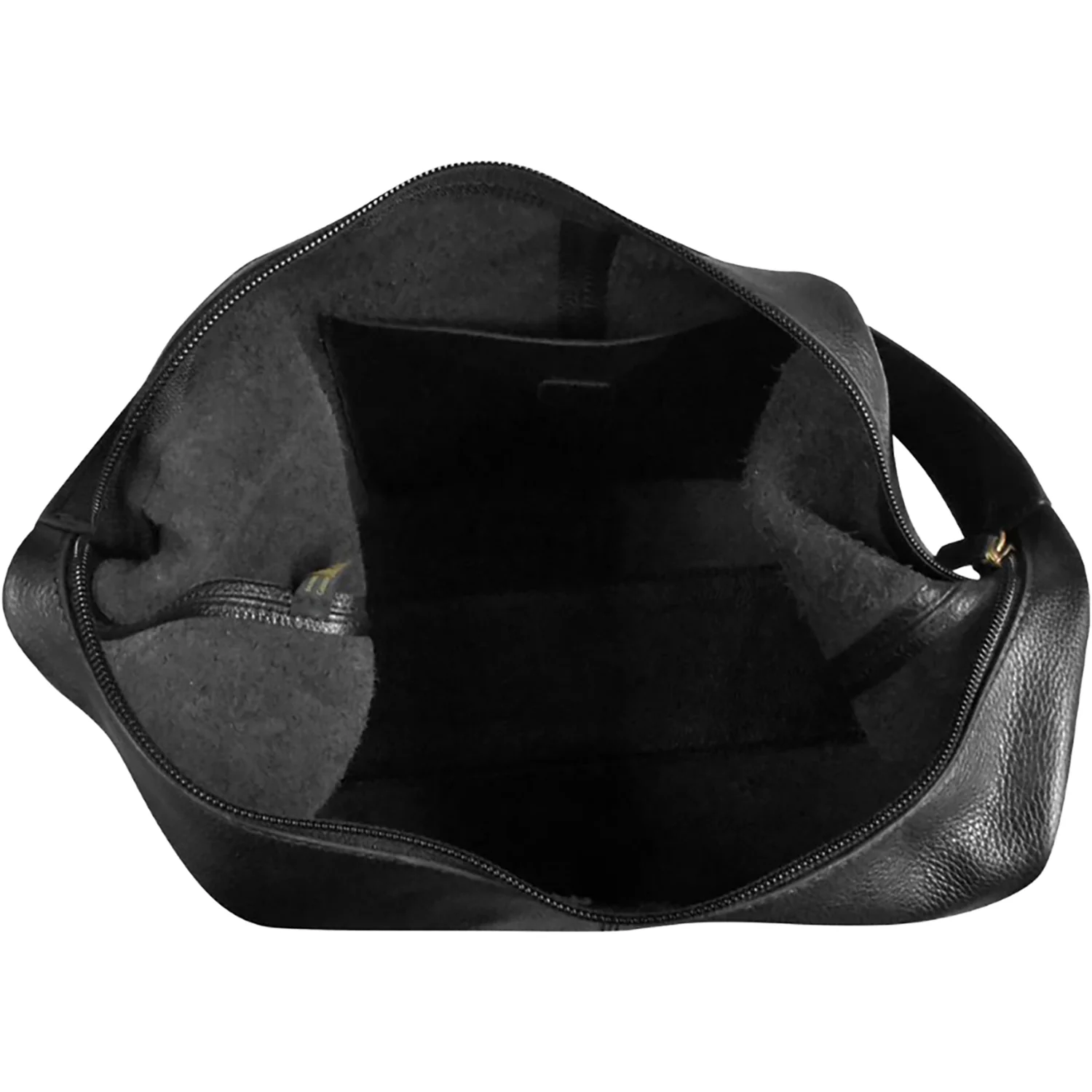 ili New York Unlined Slouchy Hobo Purses & Handbags Black Leather - Image 2