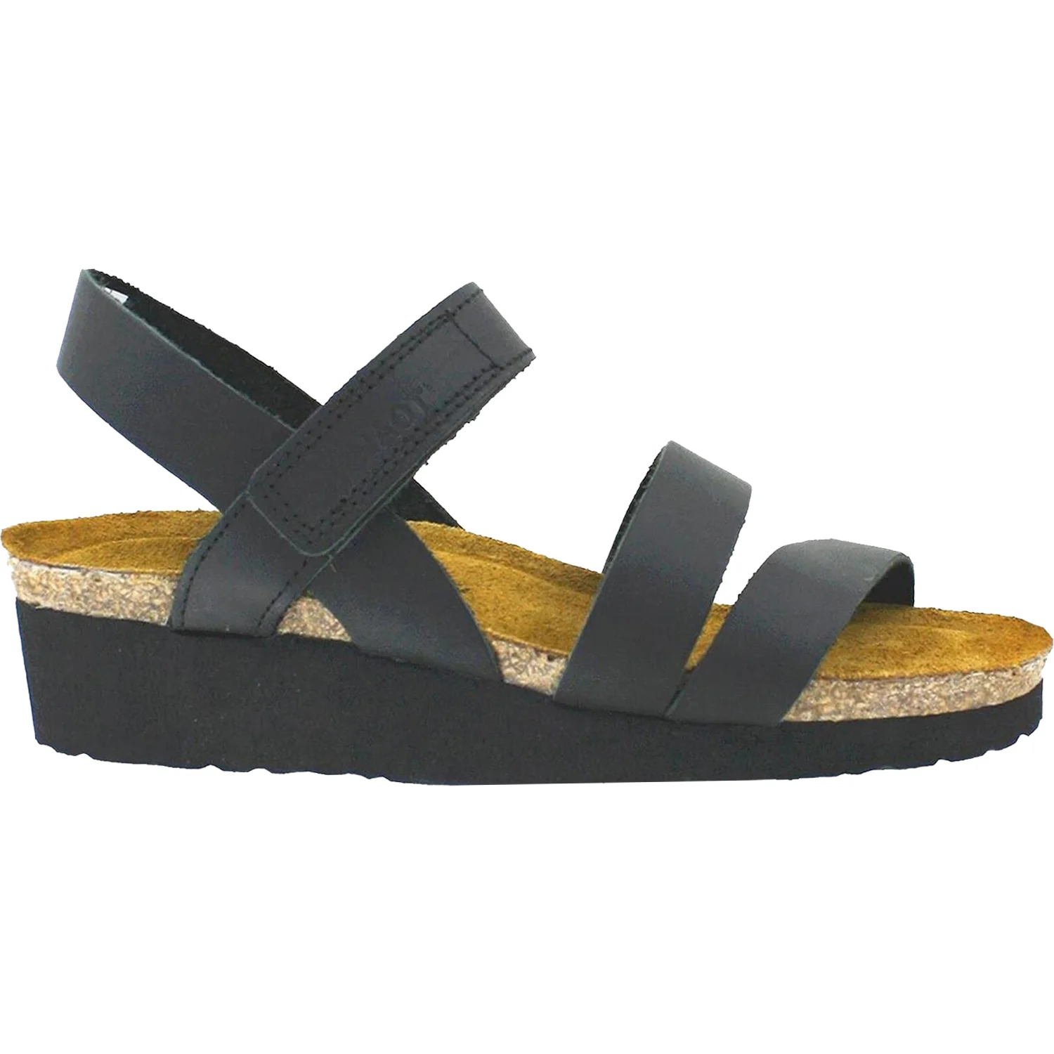 Naot Kayla Women's Wedge Sandals Black Leather