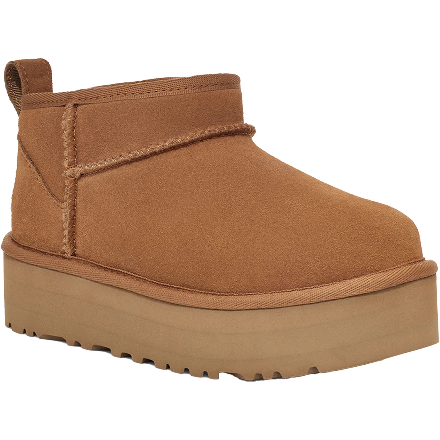 UGG Classic Ultra Mini Platform Kids' Boots Chestnut Sheepskin - Image 5