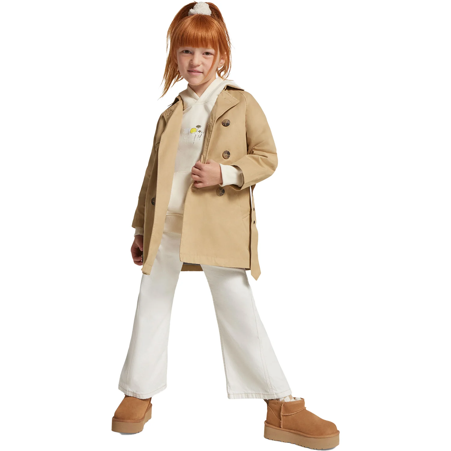 UGG Classic Ultra Mini Platform Kids' Boots Chestnut Sheepskin - Image 7
