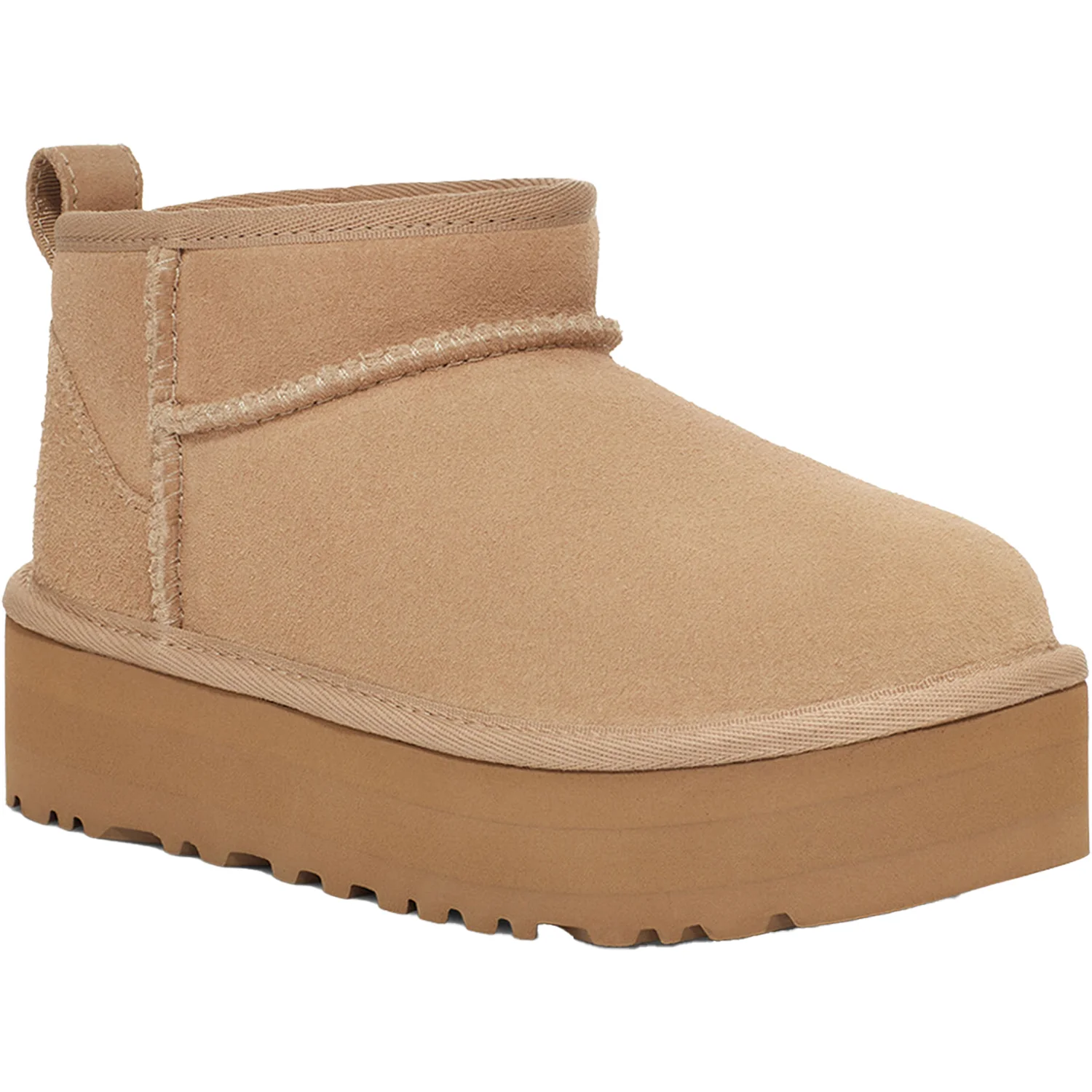 UGG Classic Ultra Mini Platform Kids' Boots Sand Sheepskin - Image 5
