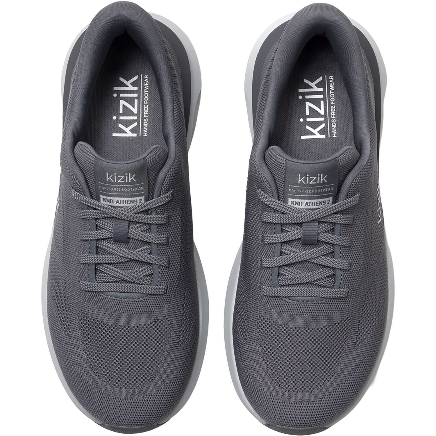 Kizik Athens 2 Knit Men's Athletic Shoes Smoked Pearl - Image 2