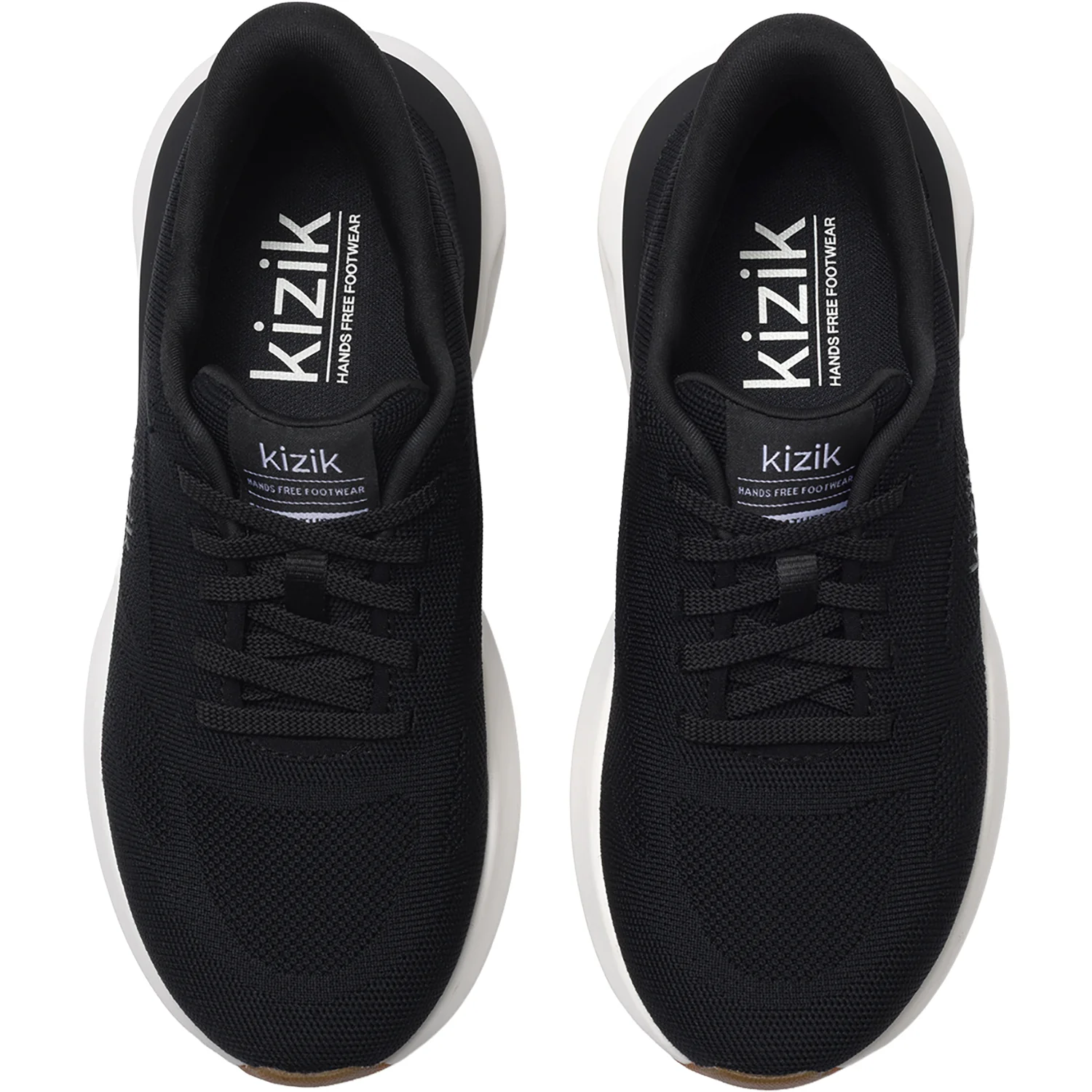 Kizik Athens 2 Knit Women's Athletic Shoes Black/Bright White - Image 2