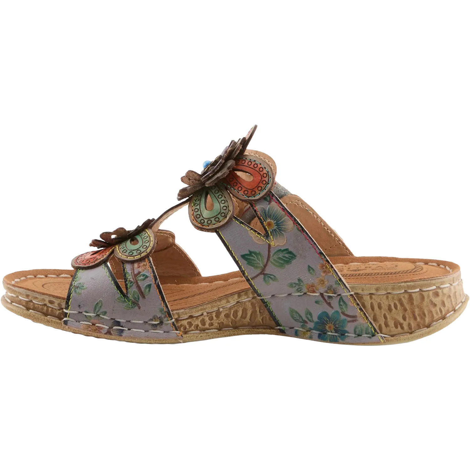 L'Artiste by Spring Step Beaudie Women's Sandals Grey Multi - Image 3