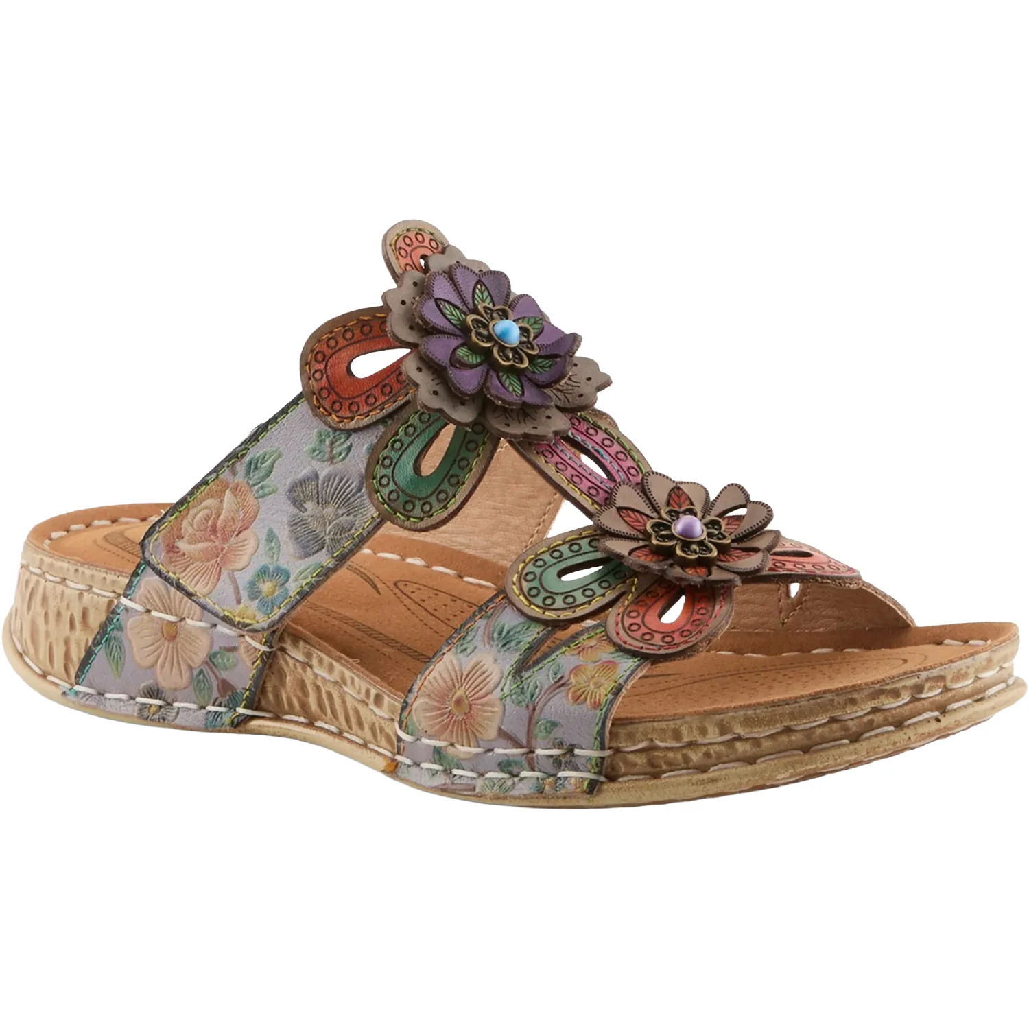 L'Artiste by Spring Step Beaudie Women's Sandals Grey Multi - Image 5