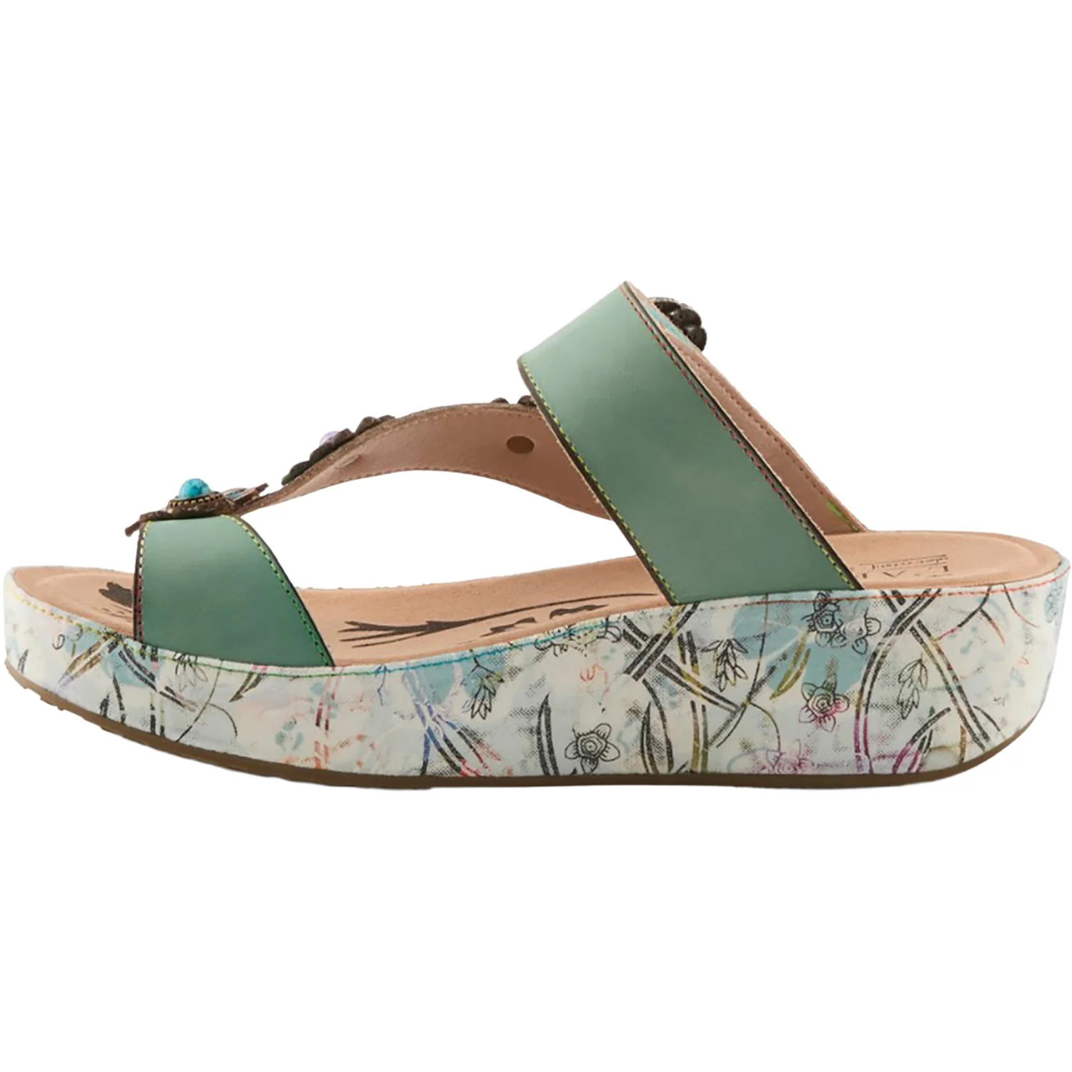 L'Artiste by Spring Step Blissbloom Women's Sandals Mint Green - Image 3