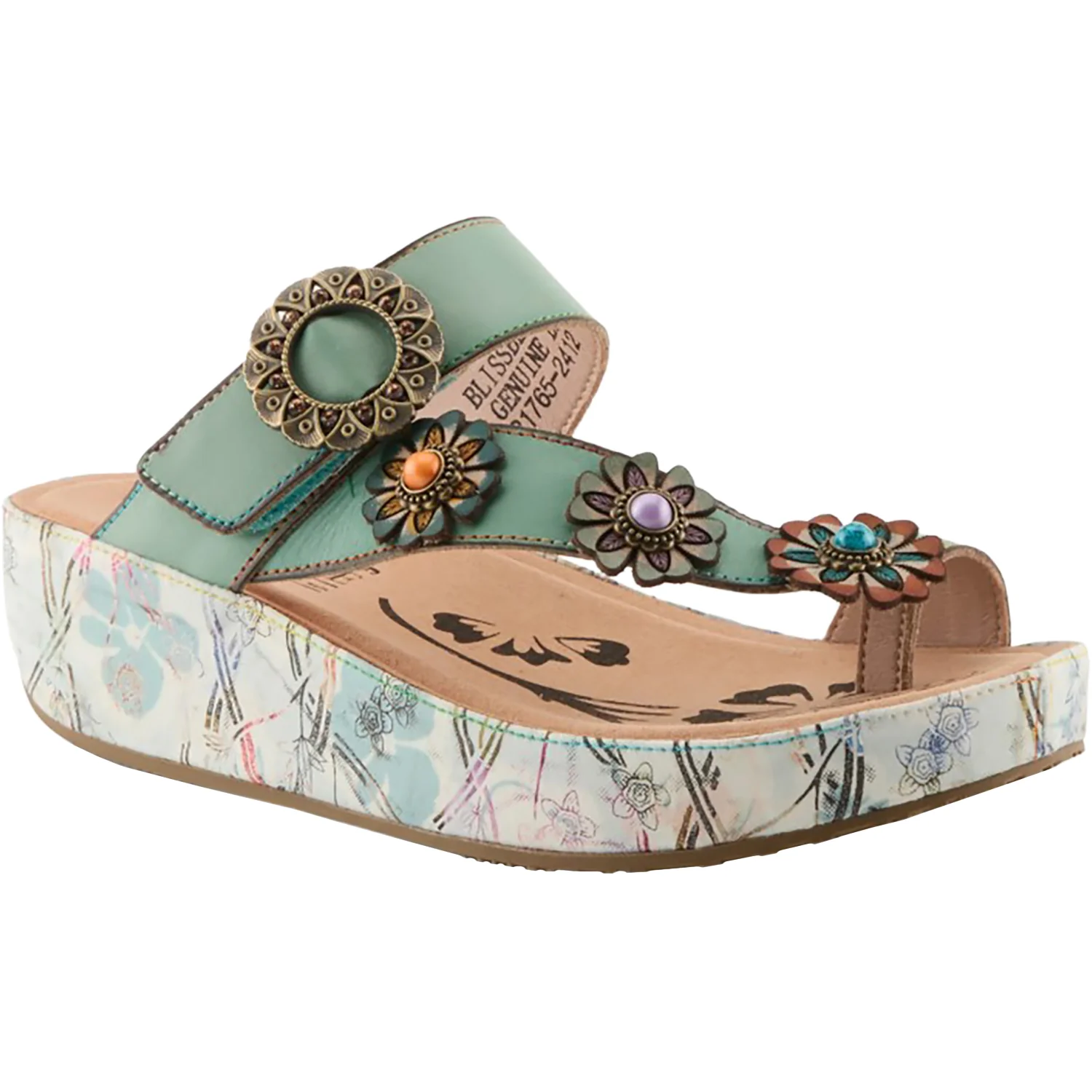 L'Artiste by Spring Step Blissbloom Women's Sandals Mint Green - Image 5