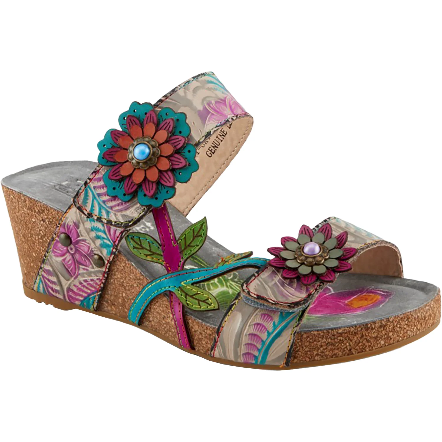 L'Artiste by Spring Step Moai Women's Sandals Grey Multi - Image 5