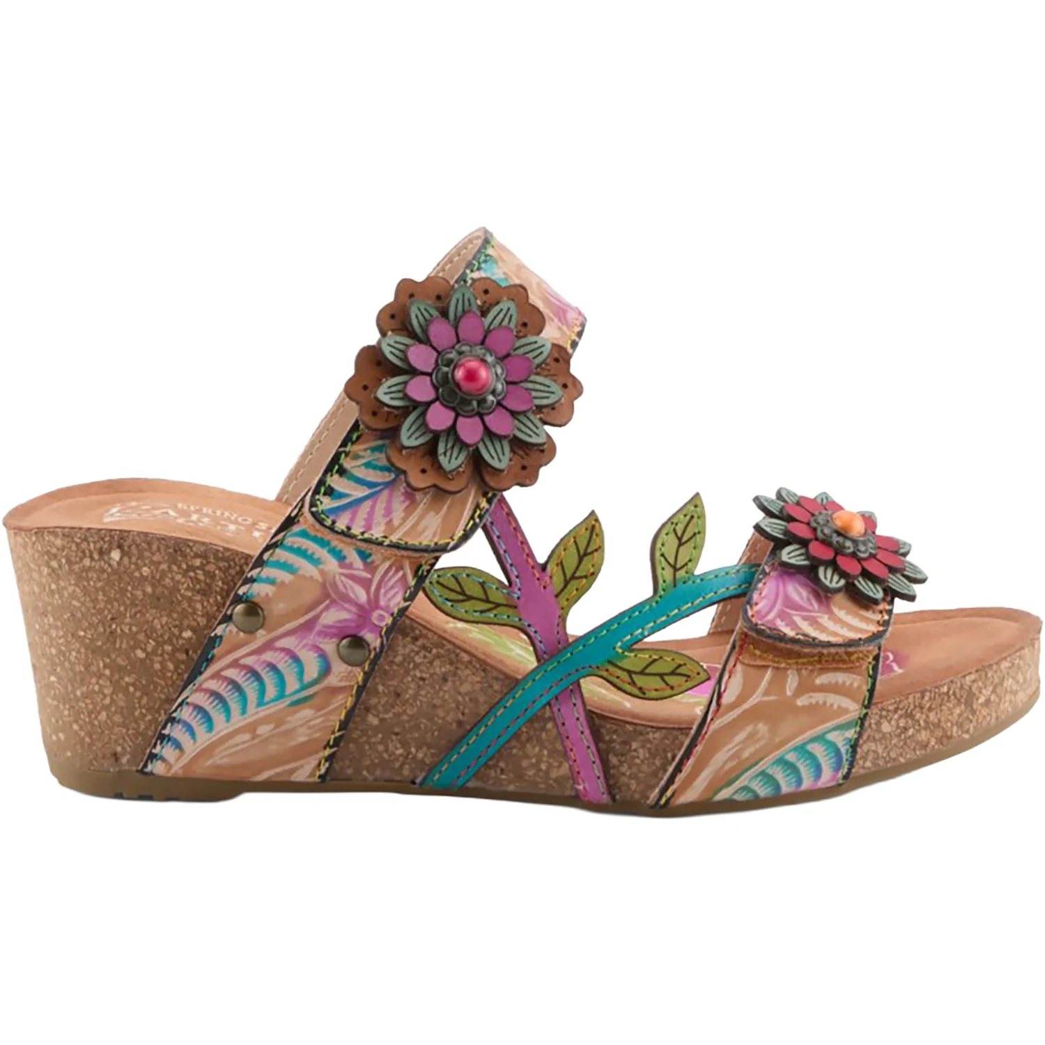 L'Artiste by Spring Step Moai Women's Sandals Tan Multi