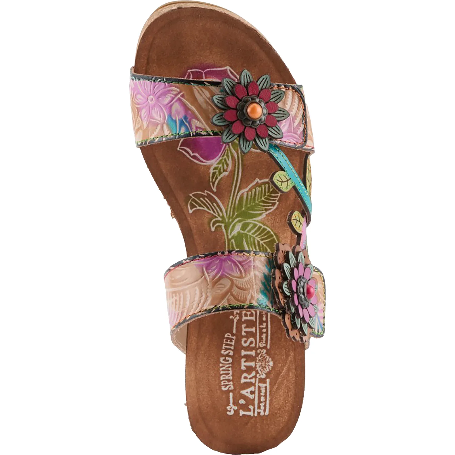 L'Artiste by Spring Step Moai Women's Sandals Tan Multi - Image 2