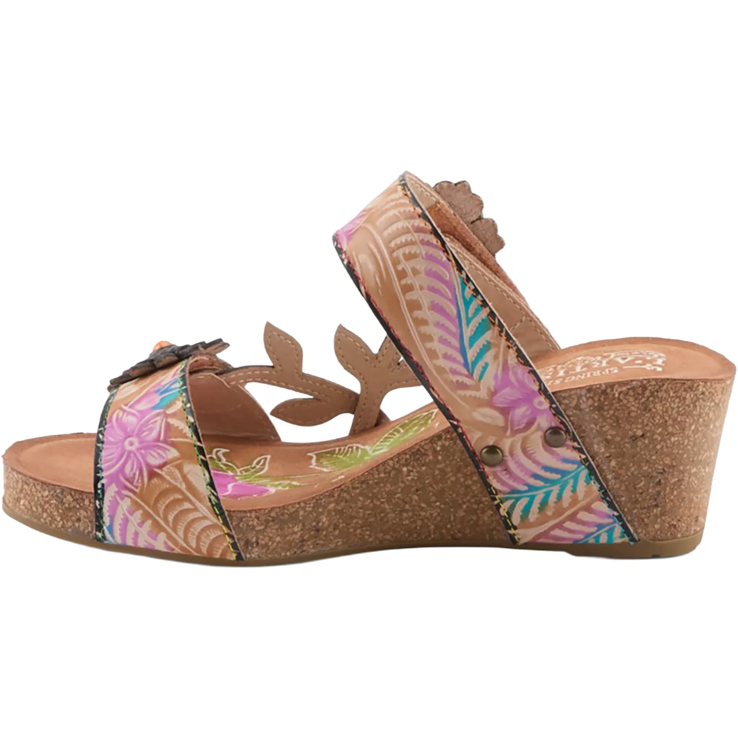 L'Artiste by Spring Step Moai Women's Sandals Tan Multi - Image 3