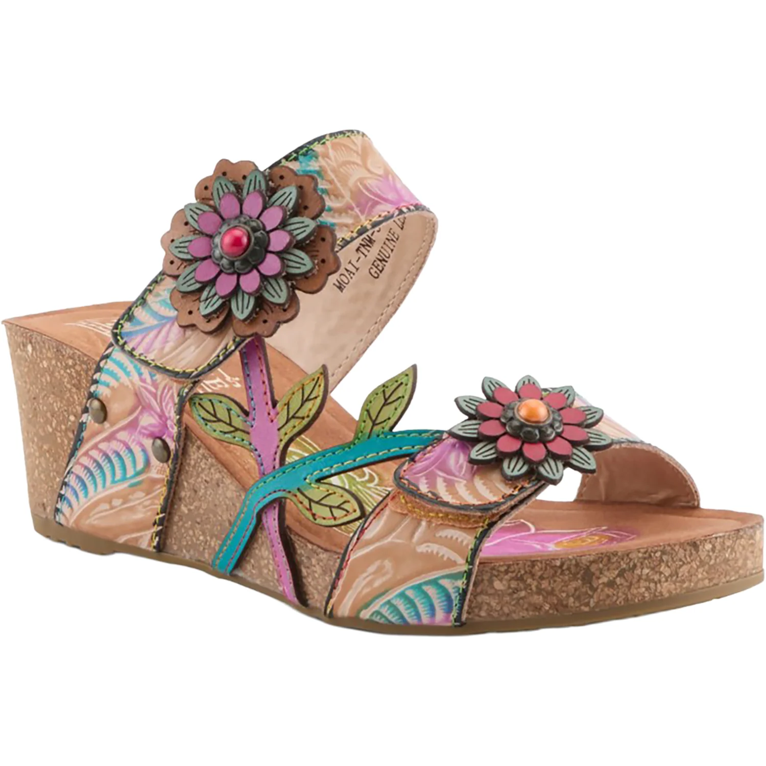 L'Artiste by Spring Step Moai Women's Sandals Tan Multi - Image 5