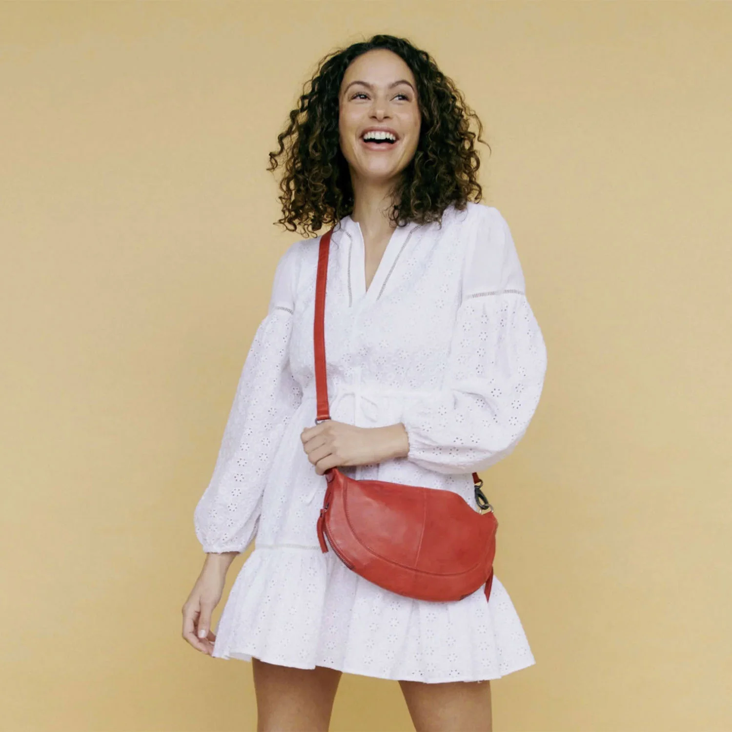 Latico Crosby Sling/Crossbody Handbags Cognac Leather - Image 2