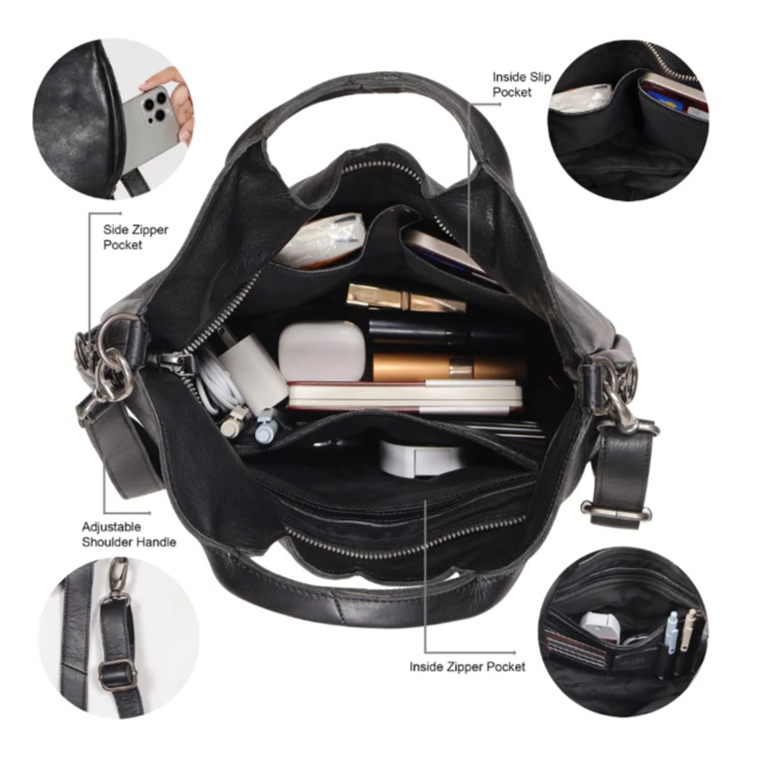 Latico Darby Crossbody Handbag Black - Image 4