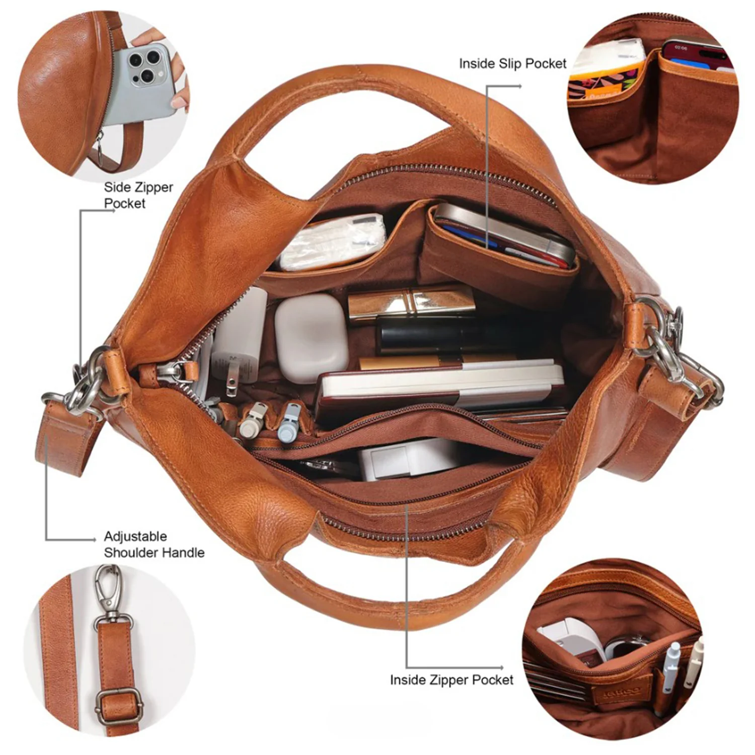 Latico Darby Crossbody Handbag Cognac - Image 4
