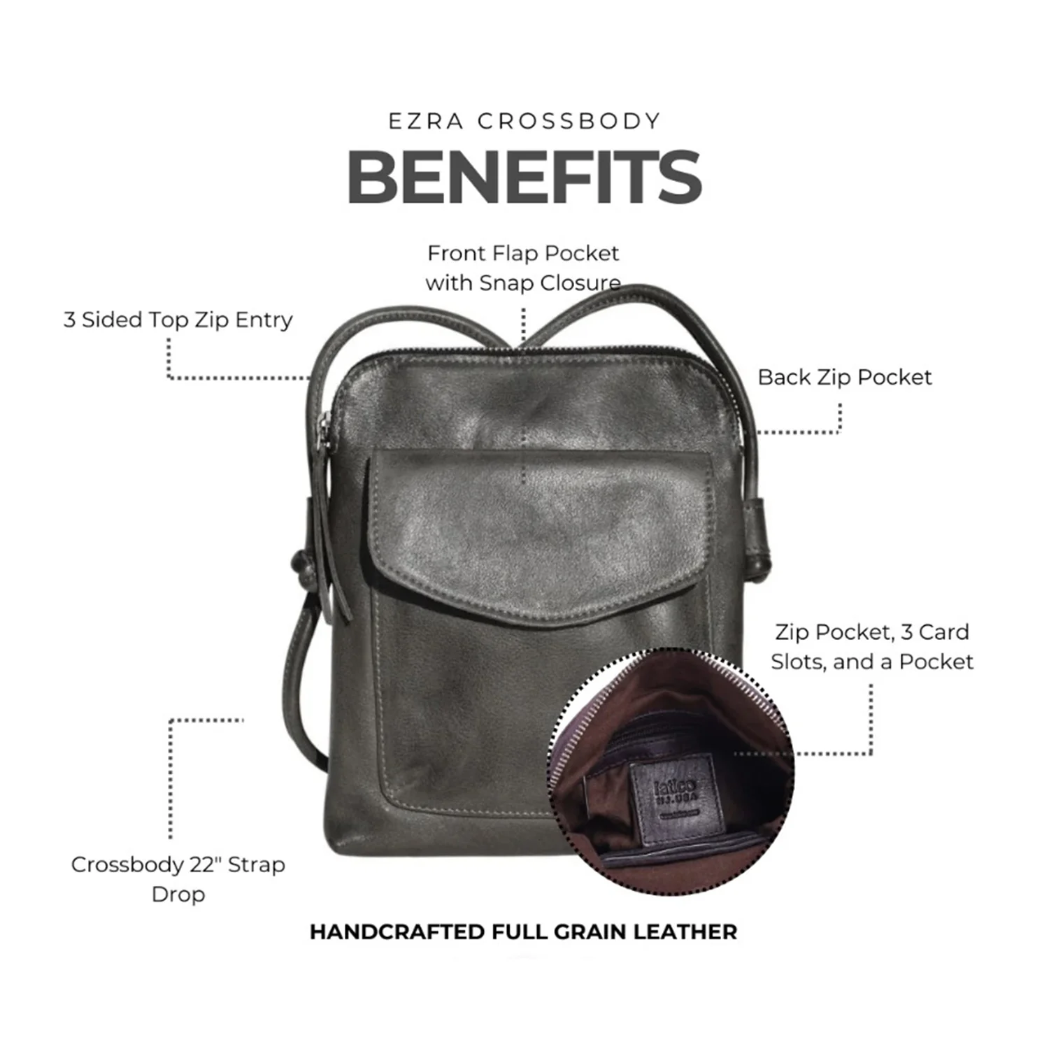 Latico Ezra Handbag Denim - Image 3