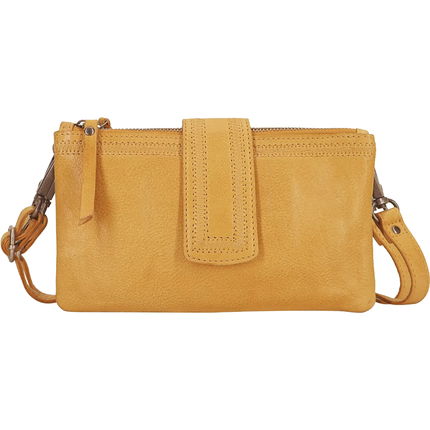 Latico Malta Crossbody/Clutch Handbag Camel Leather