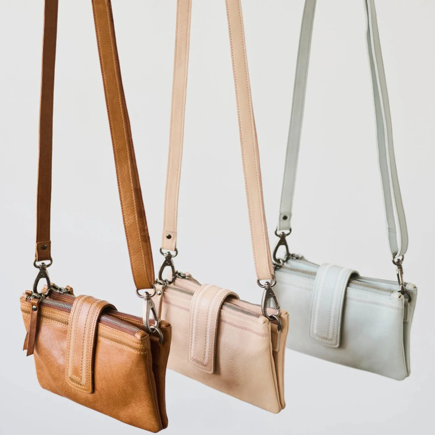 Latico Malta Crossbody/Clutch Handbag Camel Leather - Image 4