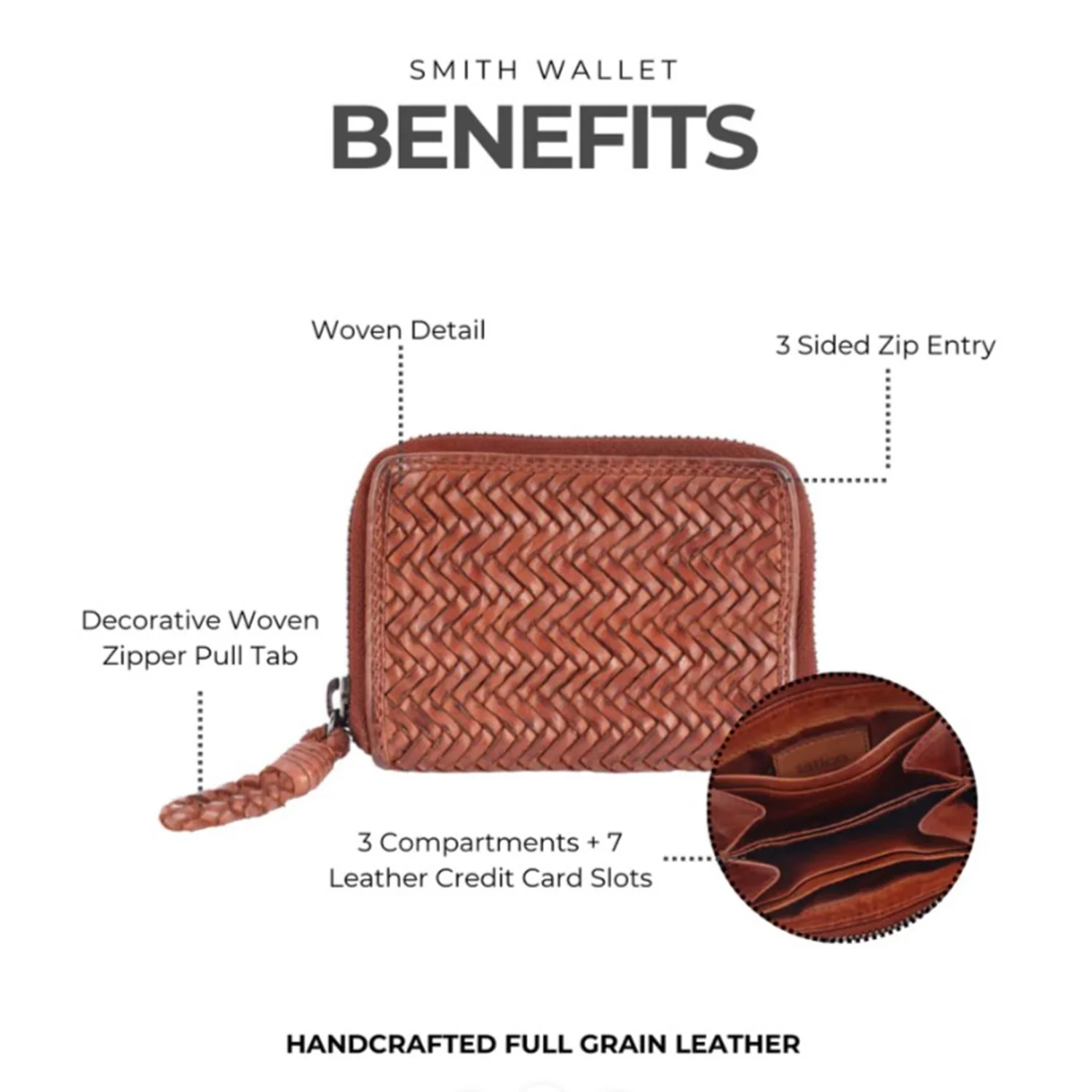 Latico Smith Woven  Wallet Grey - Image 3