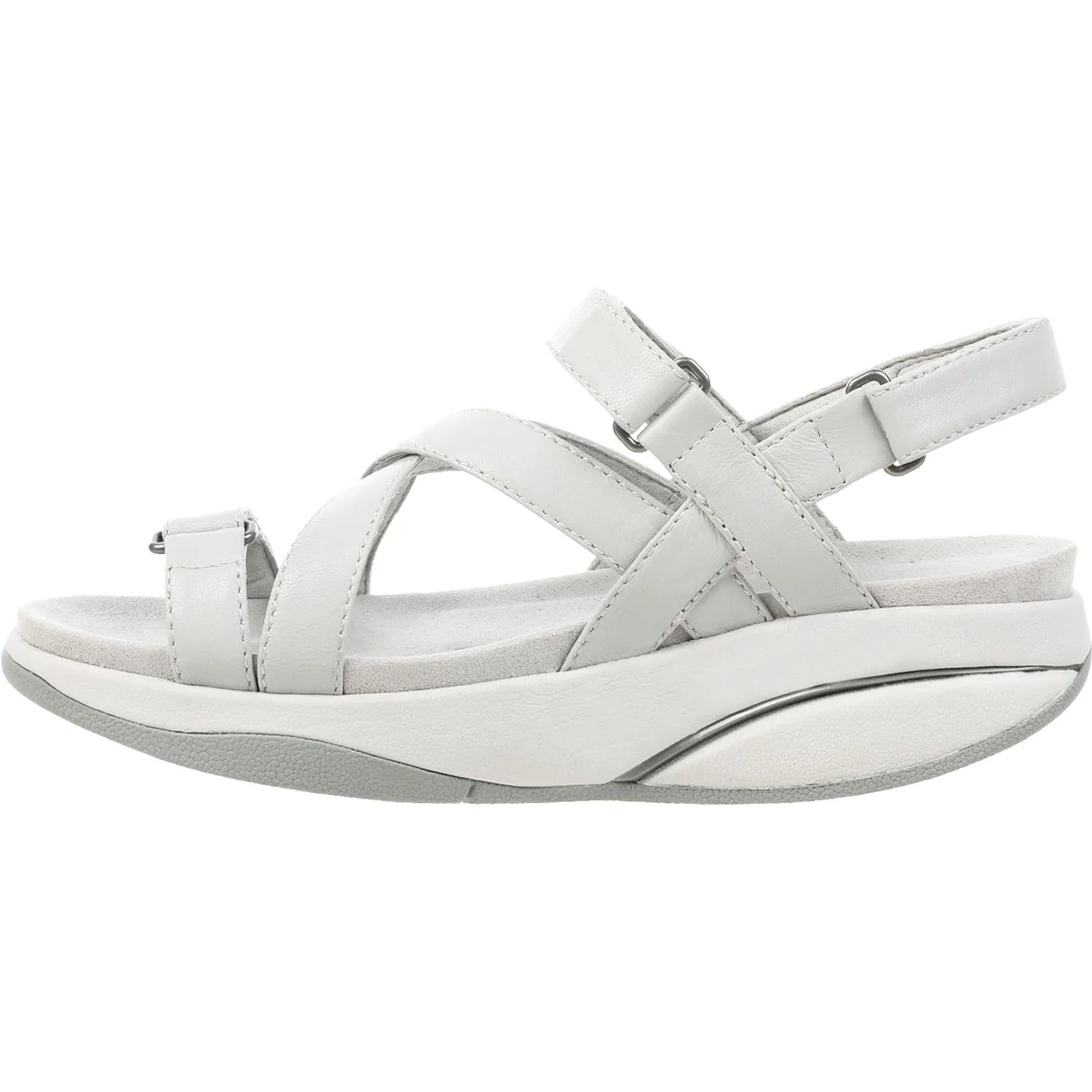 Women's MBT Kiburi Light Grey Leather - Image 3