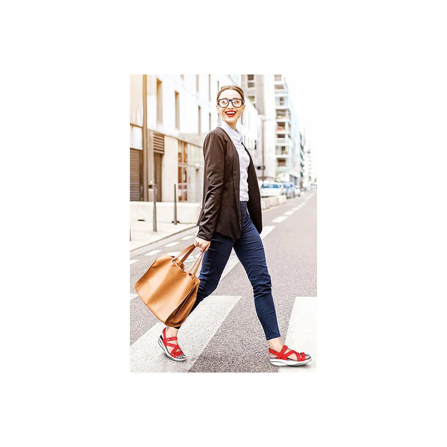 Women's MBT Kiburi Red Leather - Image 5