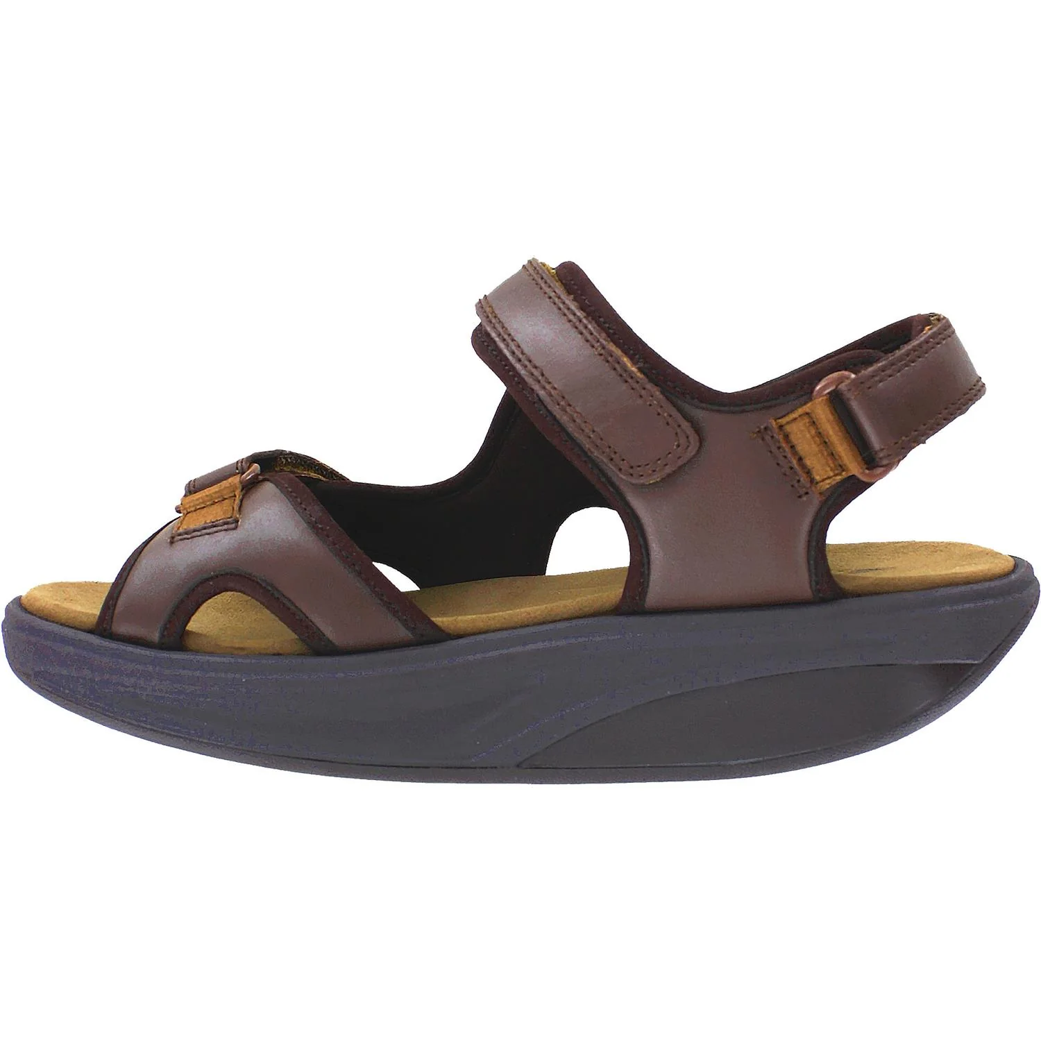 Men's MBT Kisumu 3S Chocolate Brown Leather - Image 3
